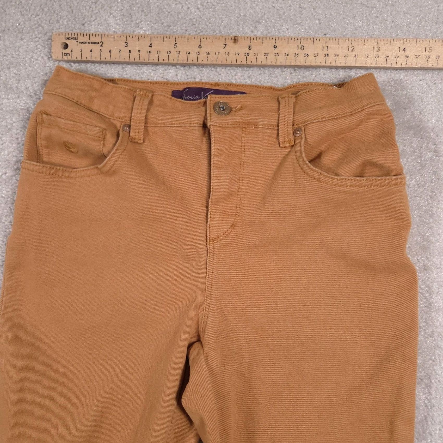 Gloria Vanderbilt Gloria Vanderbilt Pants Womens 4 Petite Brown Amanda Straight Leg Stretch Casual Pants Size 27" / US 4 / IT 40 - 4 Thumbnail