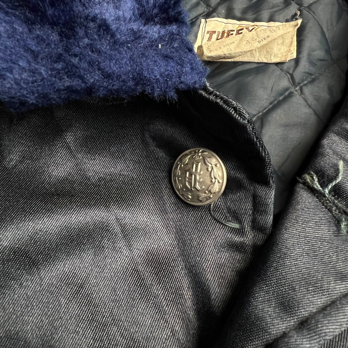 Other Vintage 1970s Tuffy Jack Police Jacket Blue Quilted Lined Size US L / EU 52-54 / 3 - 7 Thumbnail