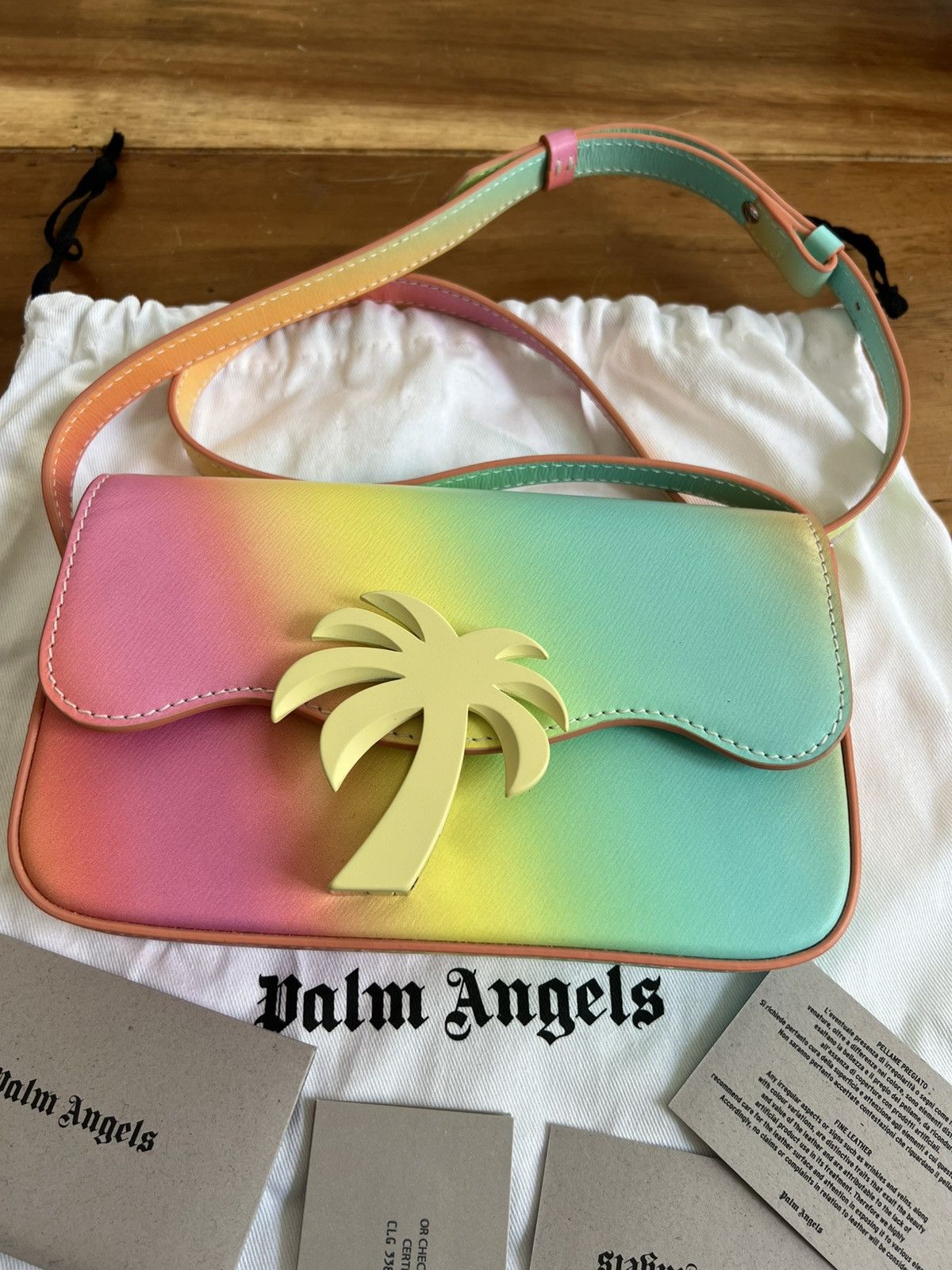 Palm Angels Palm Angels "Palm Beach shoulder bag in rainbow calf leather Size ONE SIZE - 7 Thumbnail