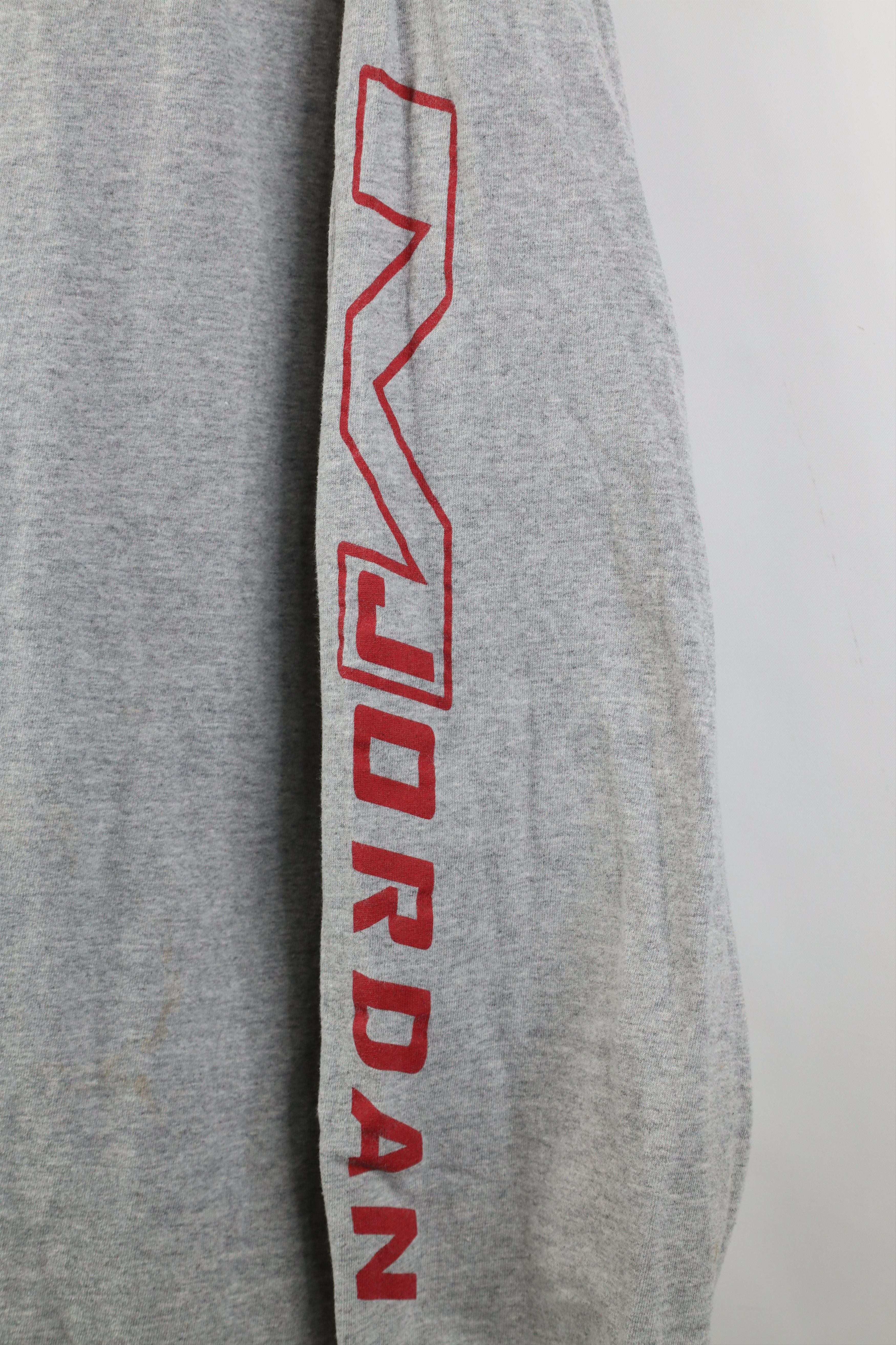 Nike Vintage 90s Y2K Nike Air Jordan Long Sleeve T-Shirt Gray USA Size US XL / EU 56 / 4 - 4 Thumbnail