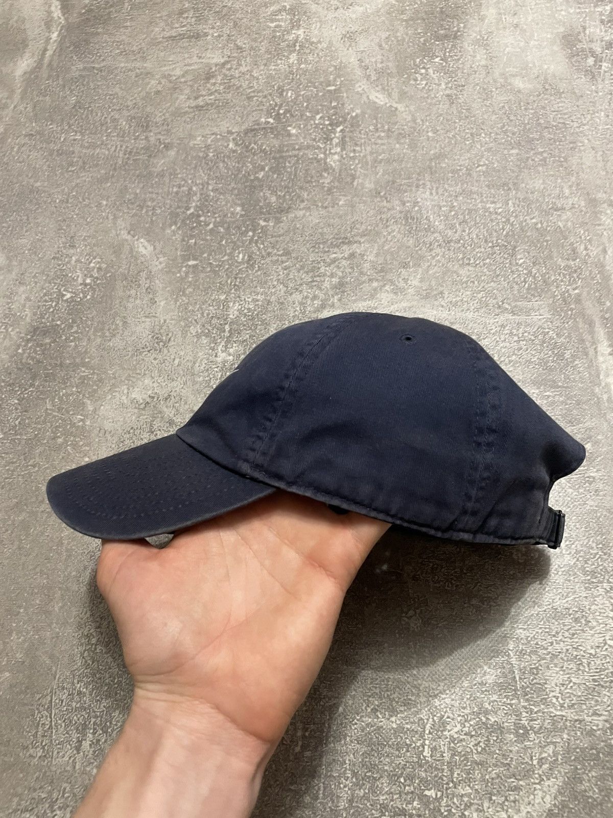 Nike × Vintage Vintage Nike Swoosh Logo Navy Blue Y2K Cap Hat Size ONE SIZE - 6 Thumbnail