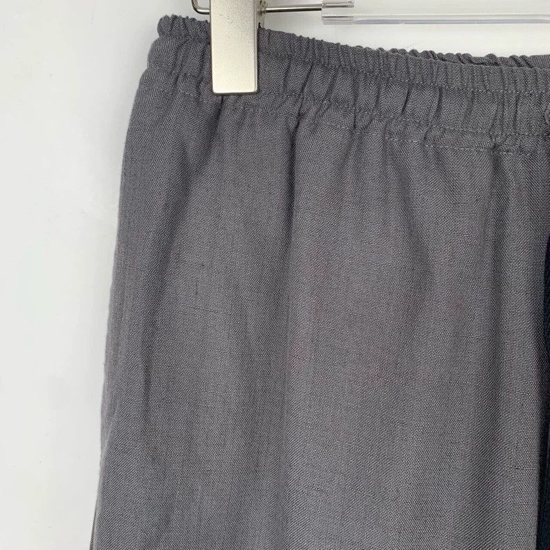 Gucci Gucci Logo letter patch gray linen elastic waist straight t Size US 32 / EU 48 - 3 Thumbnail