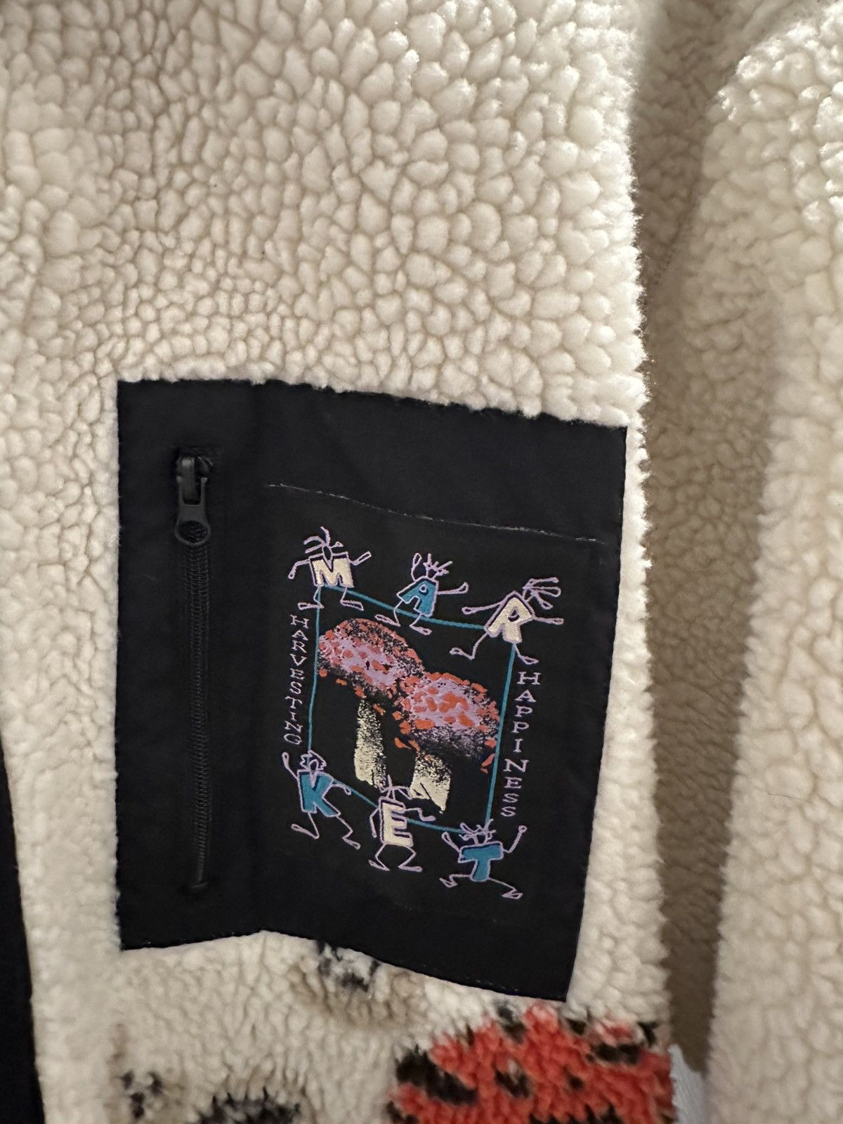Market Market Mycology Sherpa Fleece Jacket Cream sz XL Size US XL / EU 56 / 4 - 4 Thumbnail