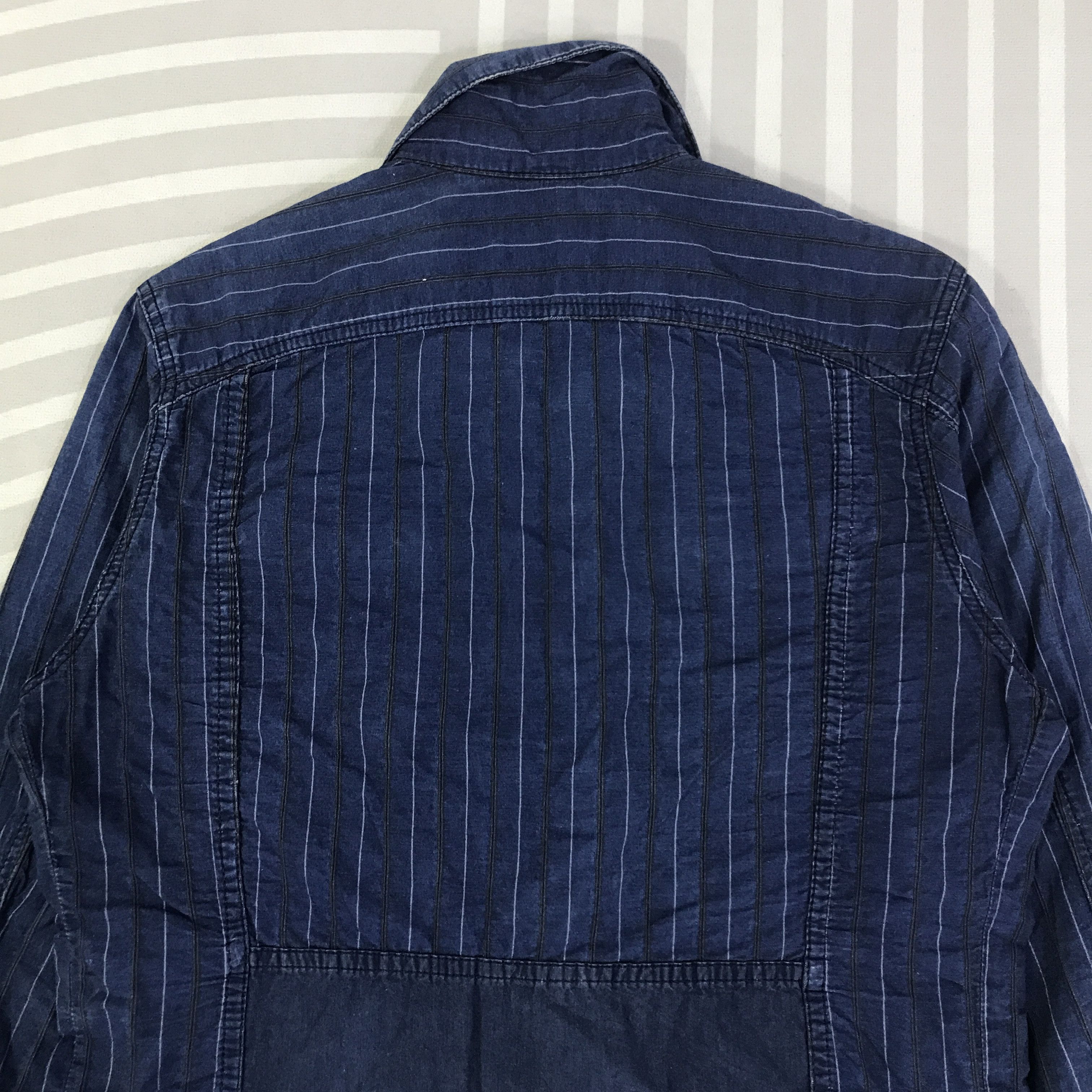 Diesel Vintage Diesel Button Ups indigo Jacket K125B8 Size US L / EU 52-54 / 3 - 4 Thumbnail