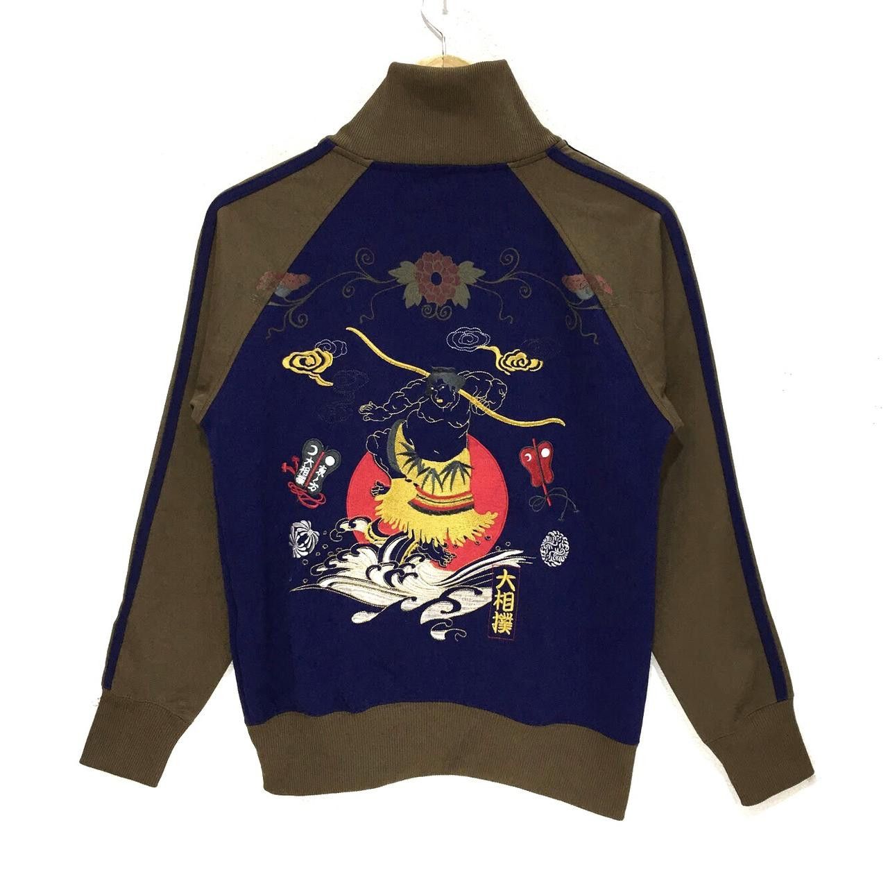 Vintage Vintage SUKAJAN Jacket Sakura Fujin Raijin Floral Size L / US 10 / IT 46 - 2 Thumbnail