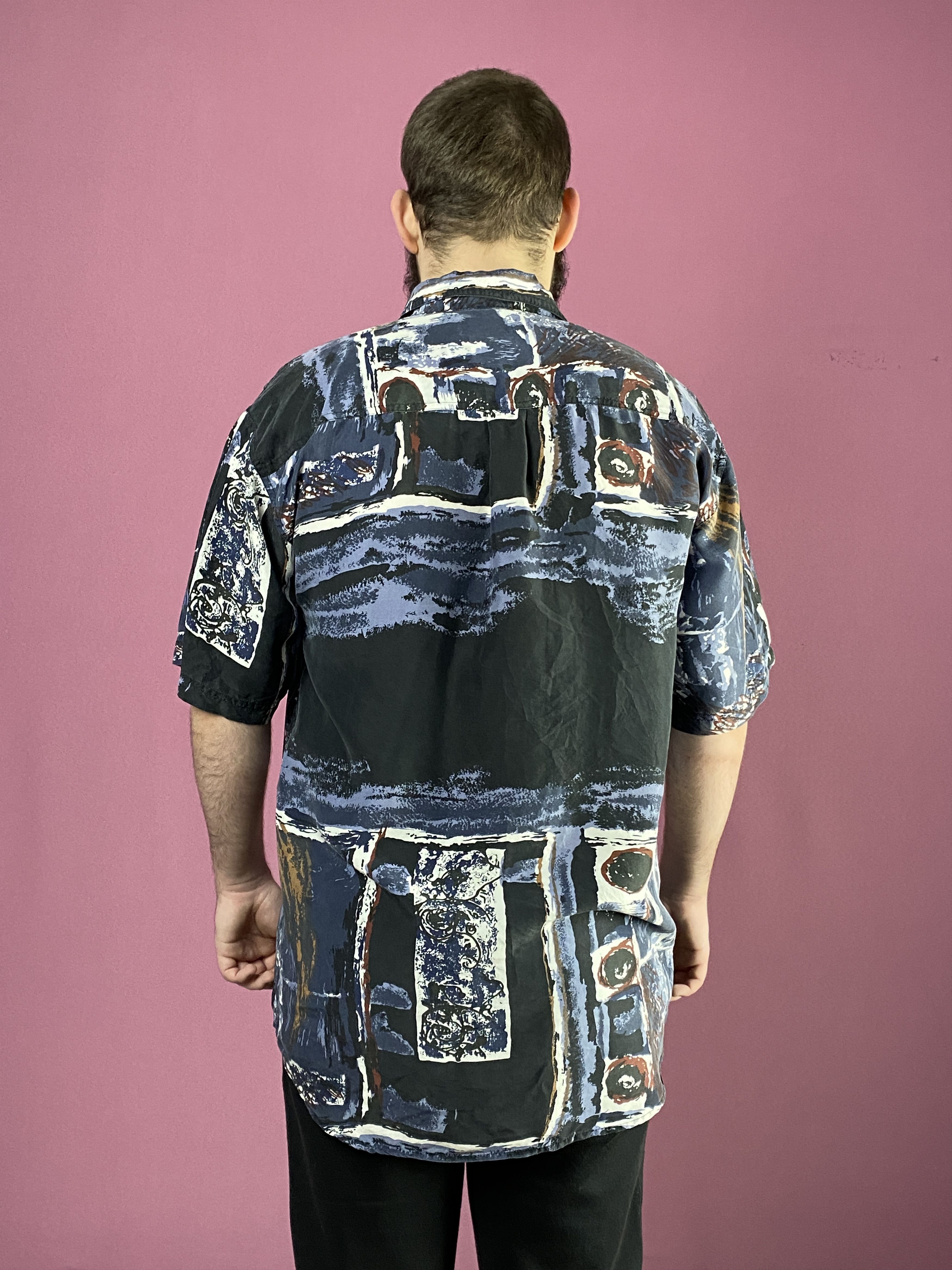 Designer × Vintage 90s Vintage Men's Short Sleeve Shirt - M Size US M / EU 48-50 / 2 - 3 Thumbnail