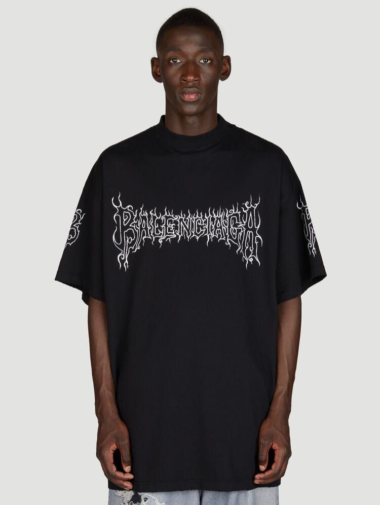 Balenciaga Balenciaga Darkwave Large Fit Logo T-Shirt Size US L / EU 52-54 / 3 - 7 Thumbnail