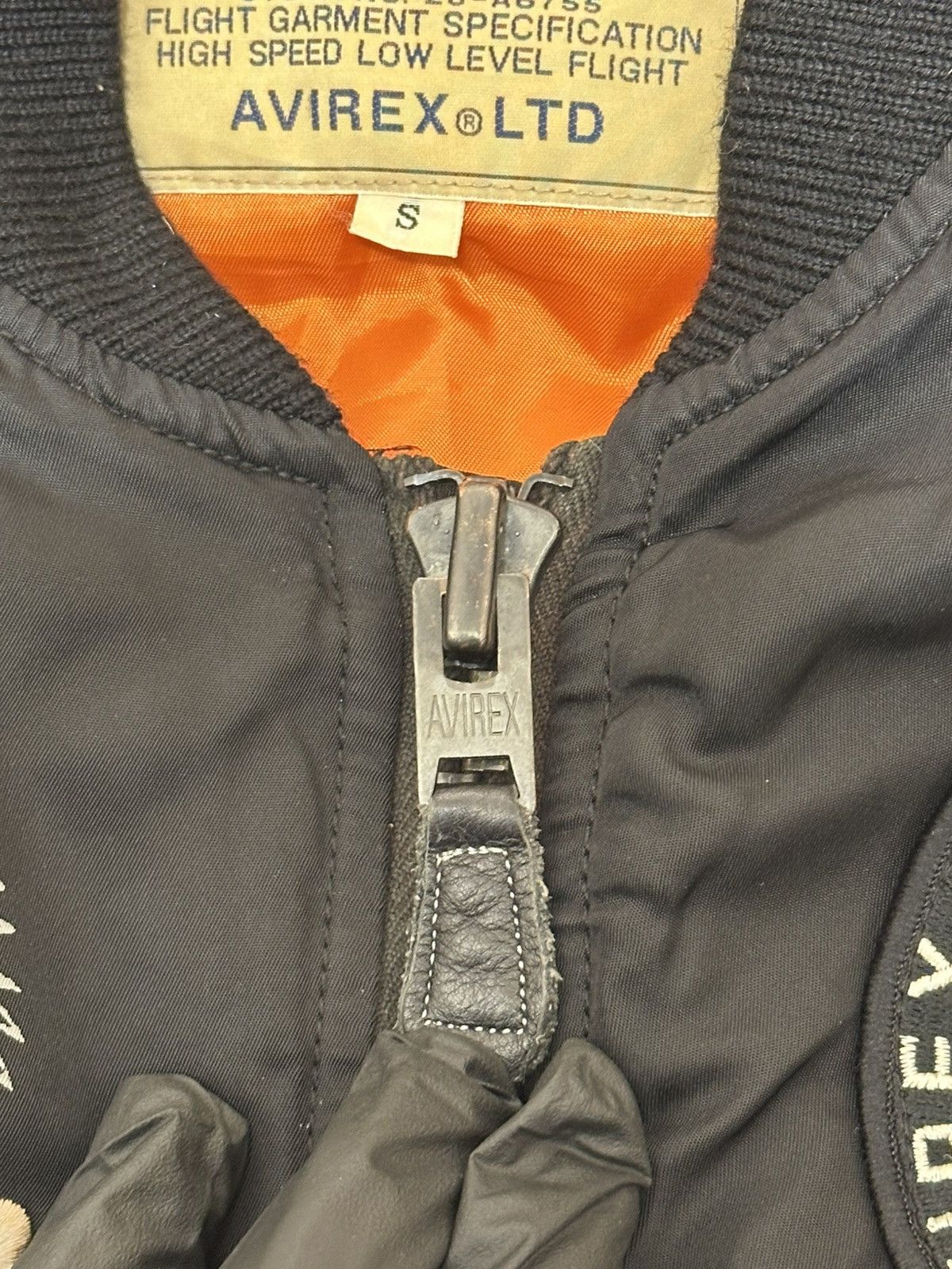 Avirex Avirex 75th FSG MA-1 Flight Jacket in black. Size US S / EU 44-46 / 1 - 10 Thumbnail