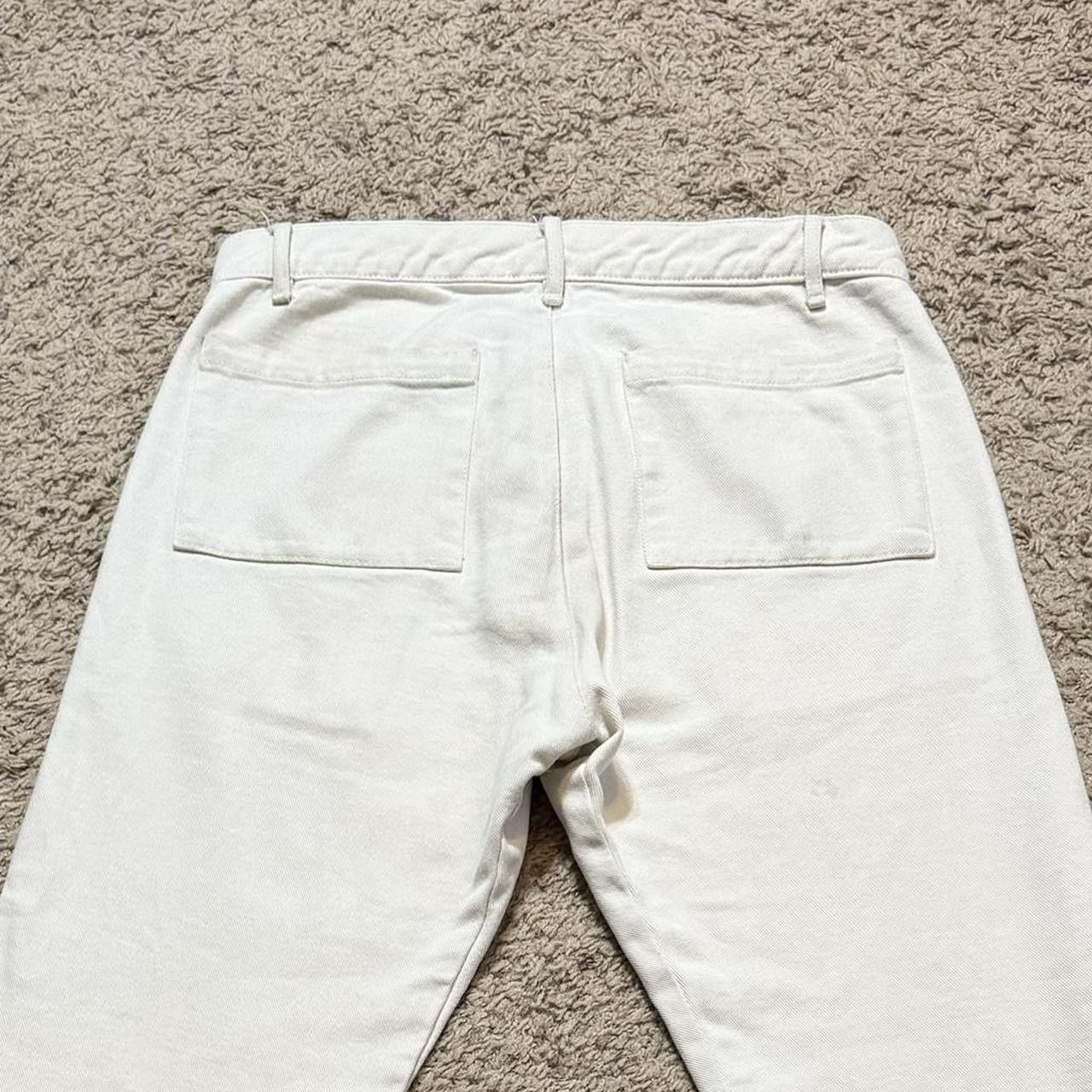 Alex Crane Alex Crane White Canvas Jeans Slightly Cropped Pants Size US 30 / EU 46 - 4 Thumbnail