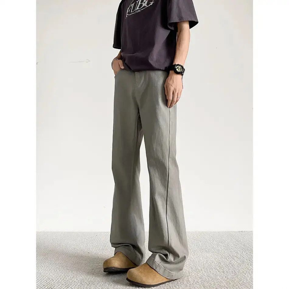 Retro loose casual wide leg slightly flared jeans