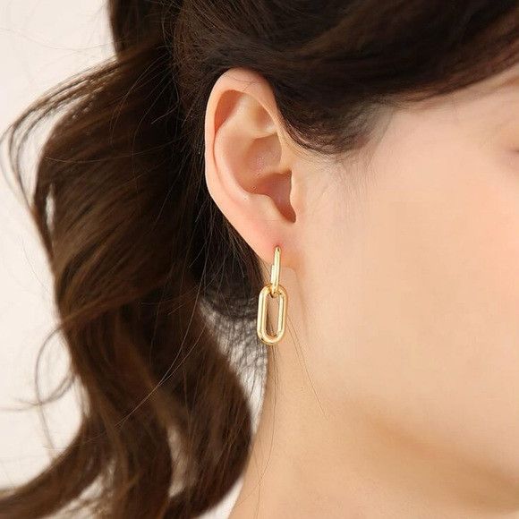 The Unbranded Brand Women Stainless Steel Hoop Earrings Size ONE SIZE - 2 Thumbnail
