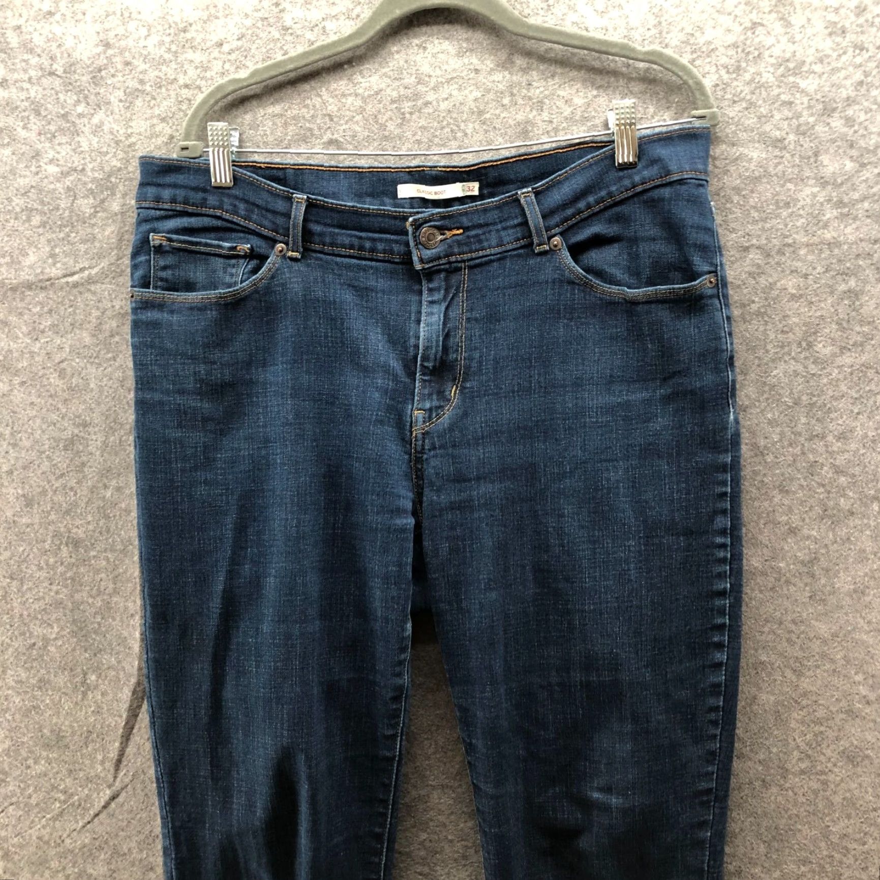 Levi's Levi's Classic Bootcut Jeans Womens 32 Blue Dark Wash Mid Rise Stretch Denim 5-Pocket Inseam 31 Size 24" / US 00 / IT 34 - 3 Thumbnail