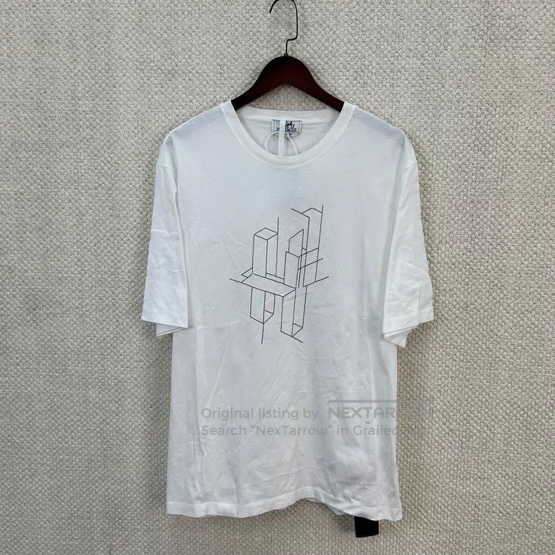 Hermes Hermes White 3D Magic Cube Short Sleeve Size XXL / US 16-18 / IT 52-54 - 1 Thumbnail