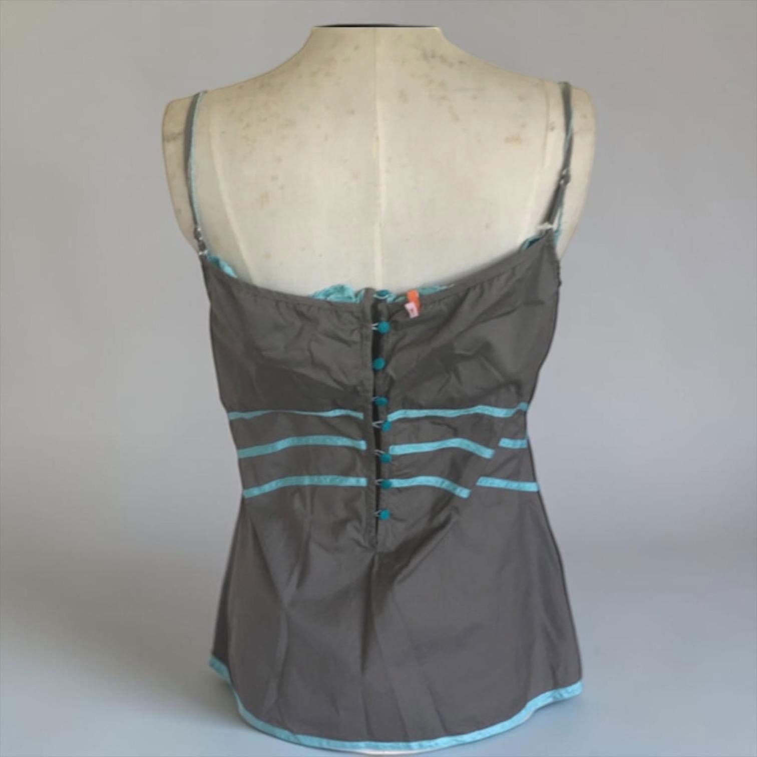 Other The Cop Copine Turquoise Lace Top Size ONE SIZE - 5 Thumbnail