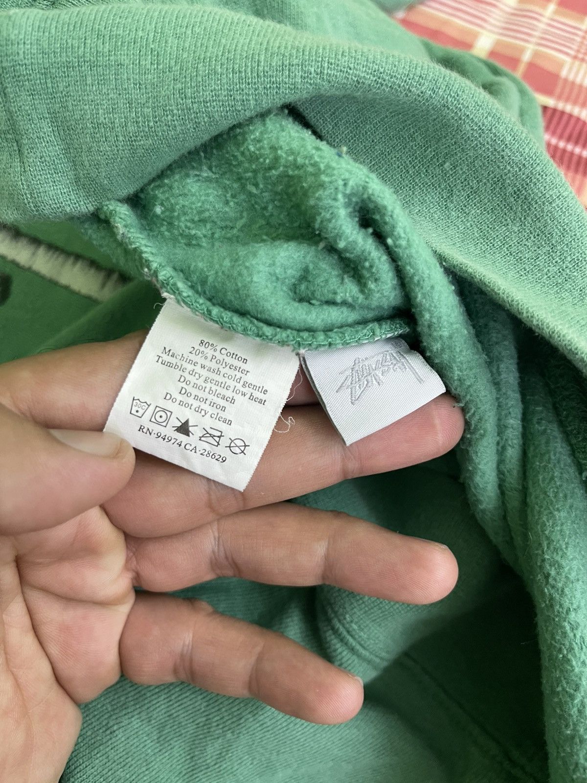 Stussy Vintage Stussy Big Stock Hoodie Pale Dark Green Size US M / EU 48-50 / 2 - 13 Thumbnail