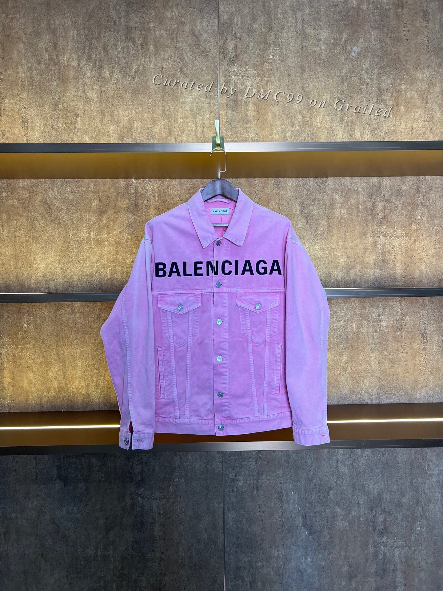 Balenciaga Balenciaga Pink Denim Jacket Size S / US 4 / IT 40 - 1 Thumbnail