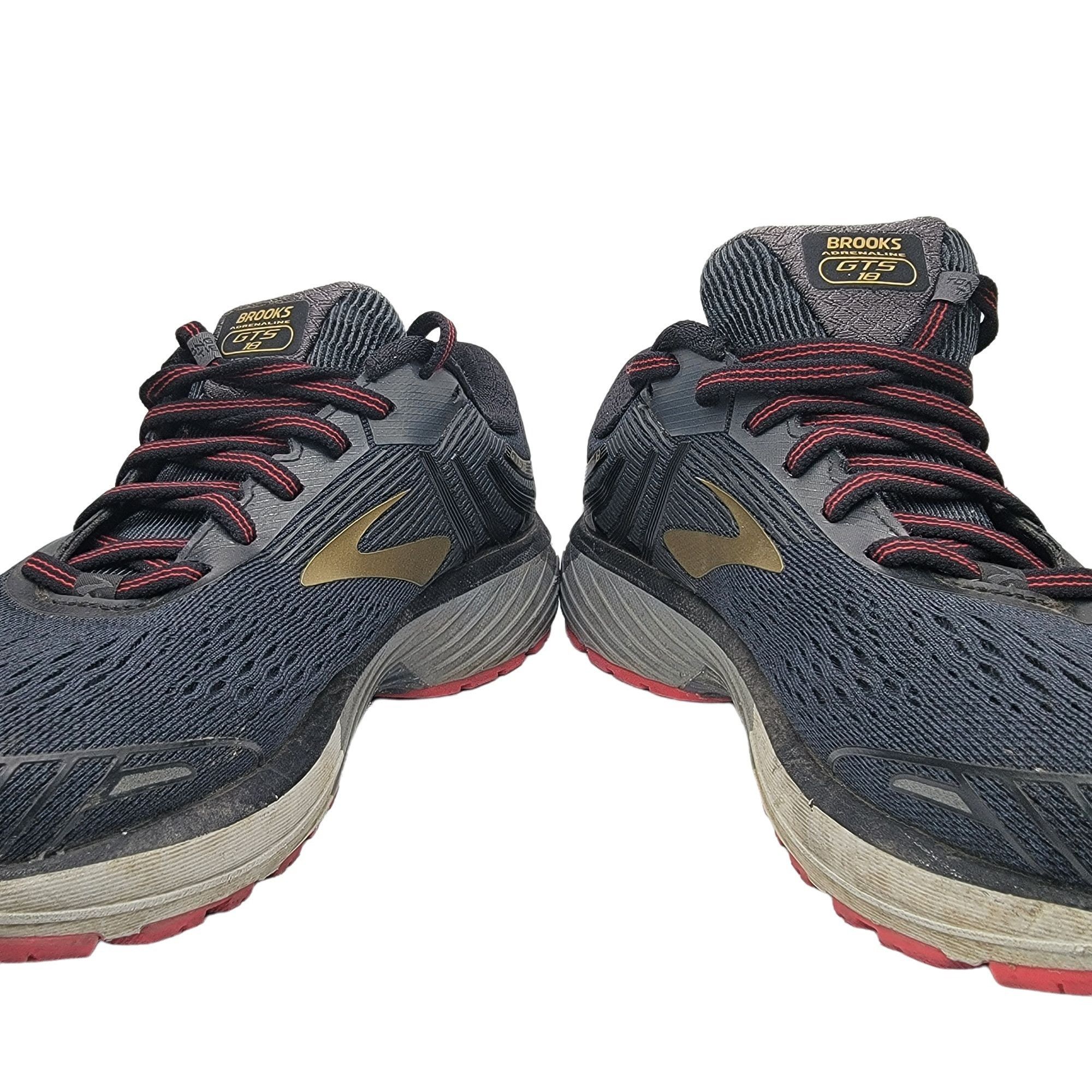 Brooks Brooks Adrenaline GTS 18 Mens 8 Black Gold Running Athletic Size US 8 / EU 41 - 3 Thumbnail
