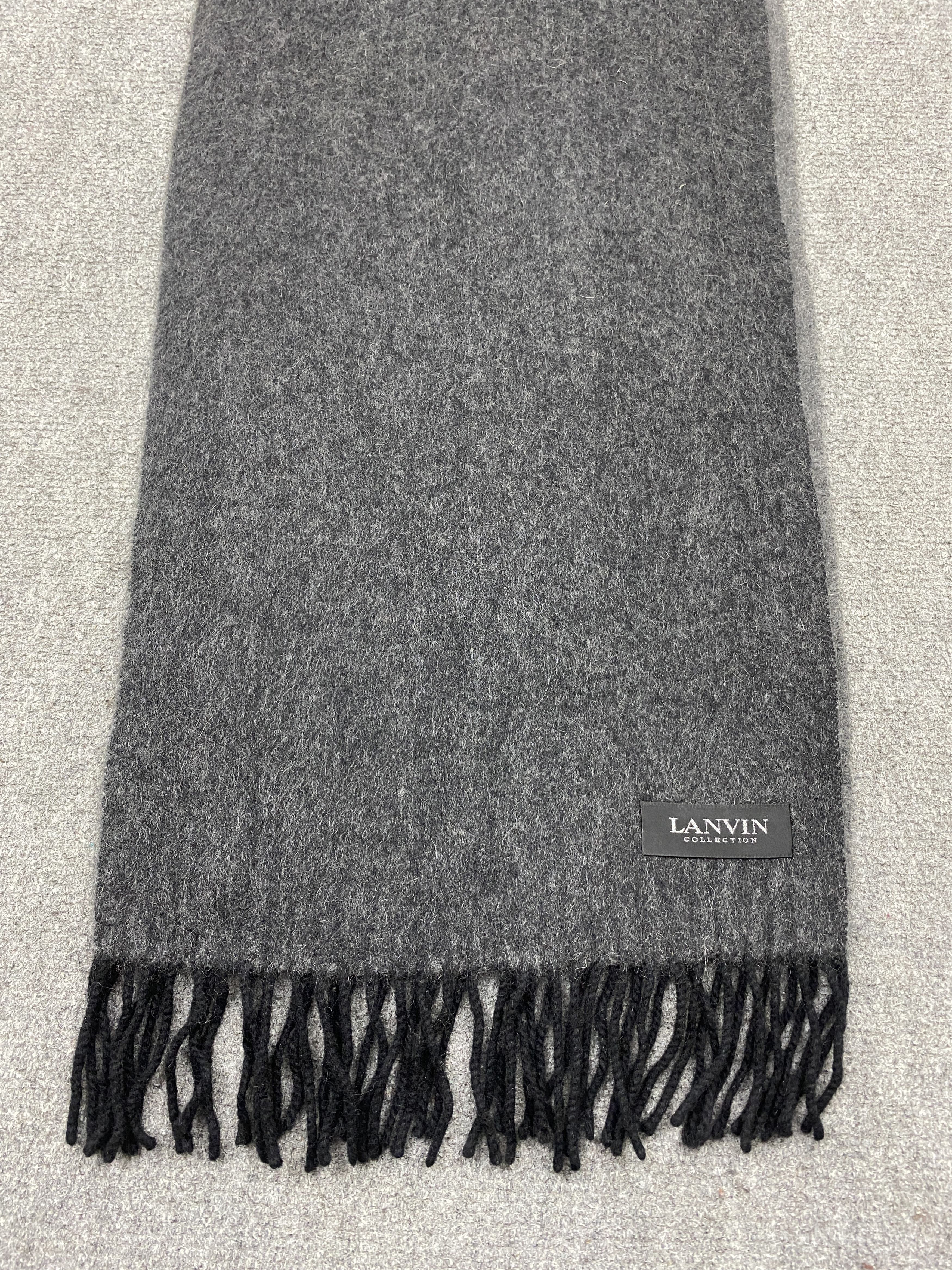 Lanvin × Vintage Lanvin Cashmere Scarf / Muffler / Neckwear - sc0137 Size ONE SIZE - 3 Thumbnail