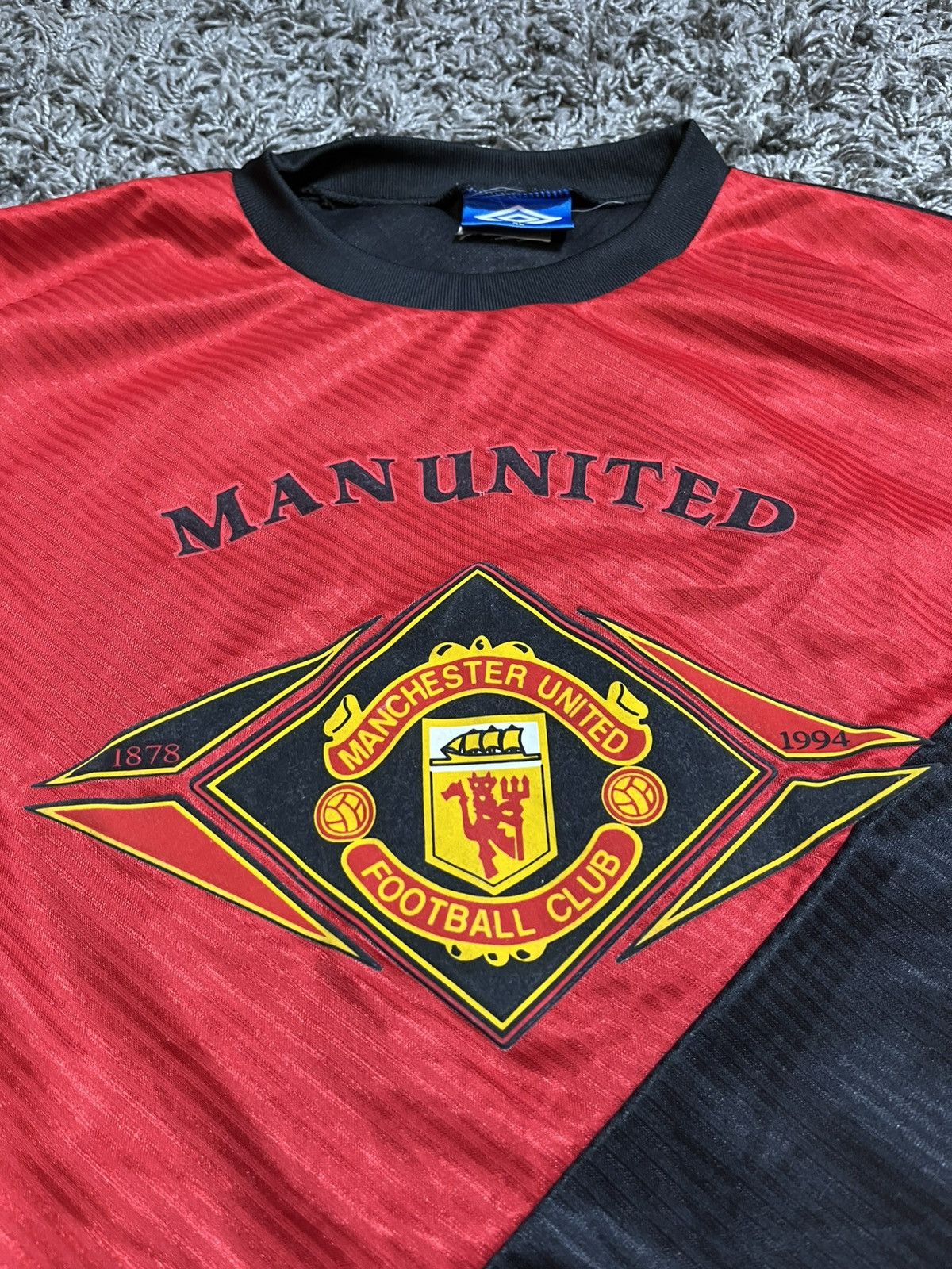 Umbro MANCHESTER UNITED RED DEVILS 1994/96 UMBRO SOCCER JERSEY Size US XL / EU 56 / 4 - 2 Thumbnail