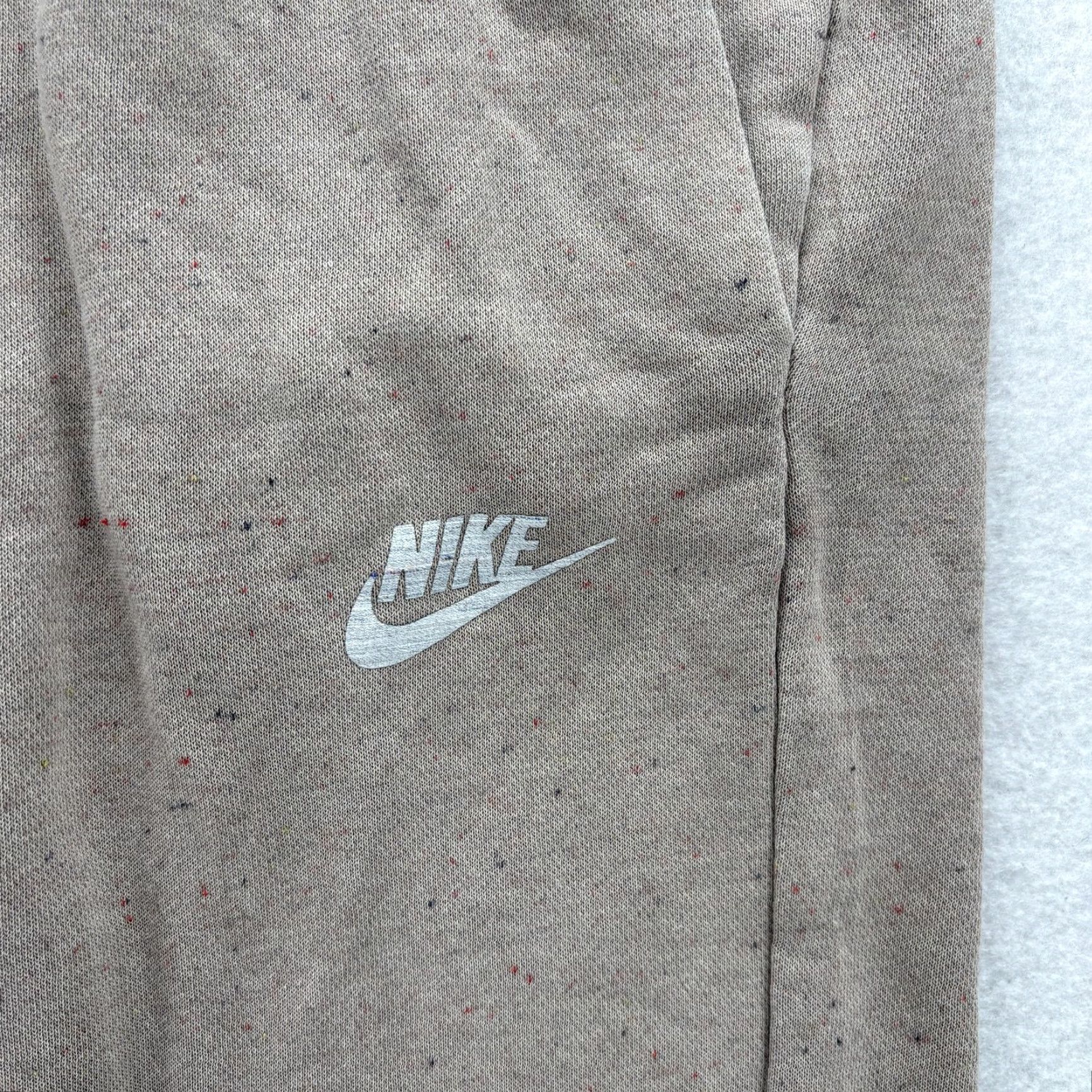 Nike Nike Pants Mens XS Beige Fleece Joggers Sweatpants Flecked Athletic Gym Training Size US 27 - 3 Thumbnail