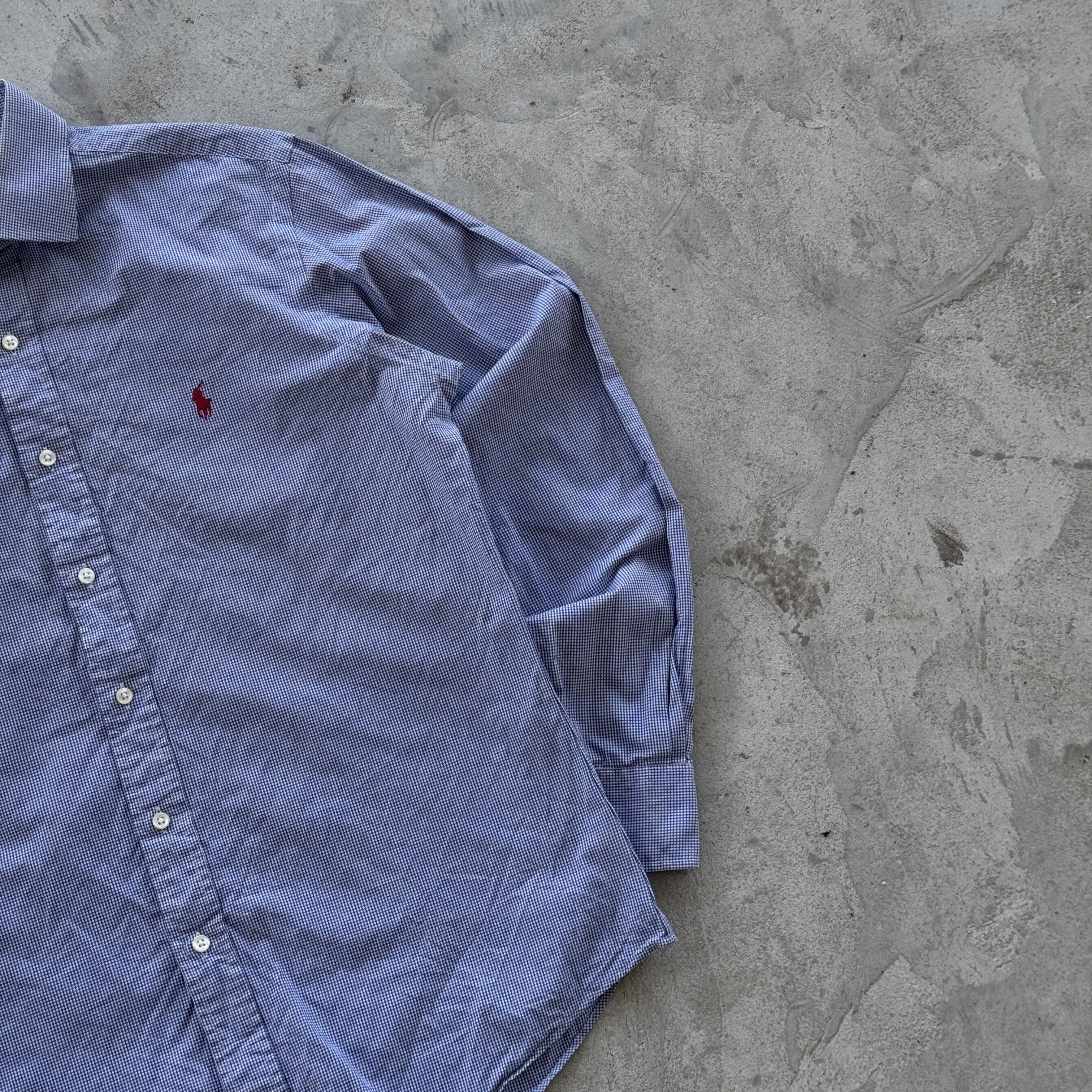 Polo Ralph Lauren Polo Ralph Lauren Blue Gingham Check Custom Fit Shirt M Size US L / EU 52-54 / 3 - 2 Thumbnail