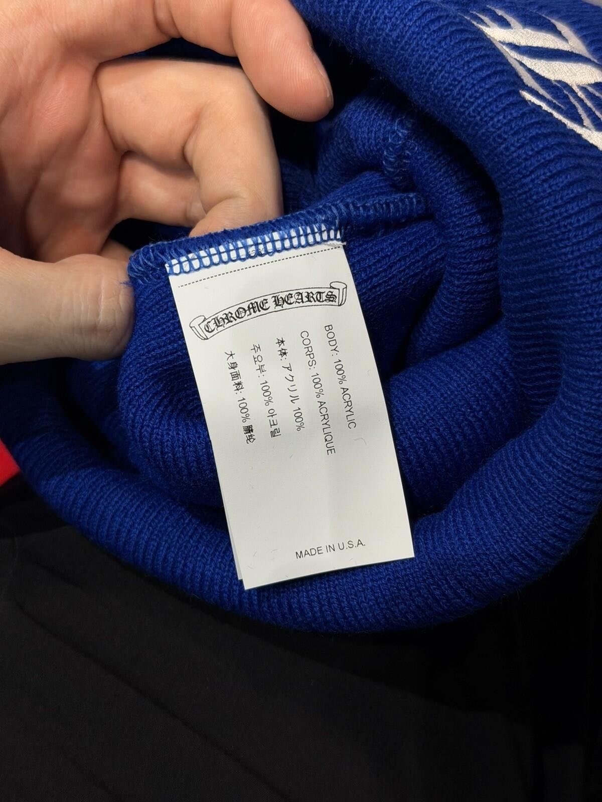 Chrome Hearts Chrome Hearts Blue White Beanie 100% Authentic (Brand NEW) Size ONE SIZE - 7 Thumbnail