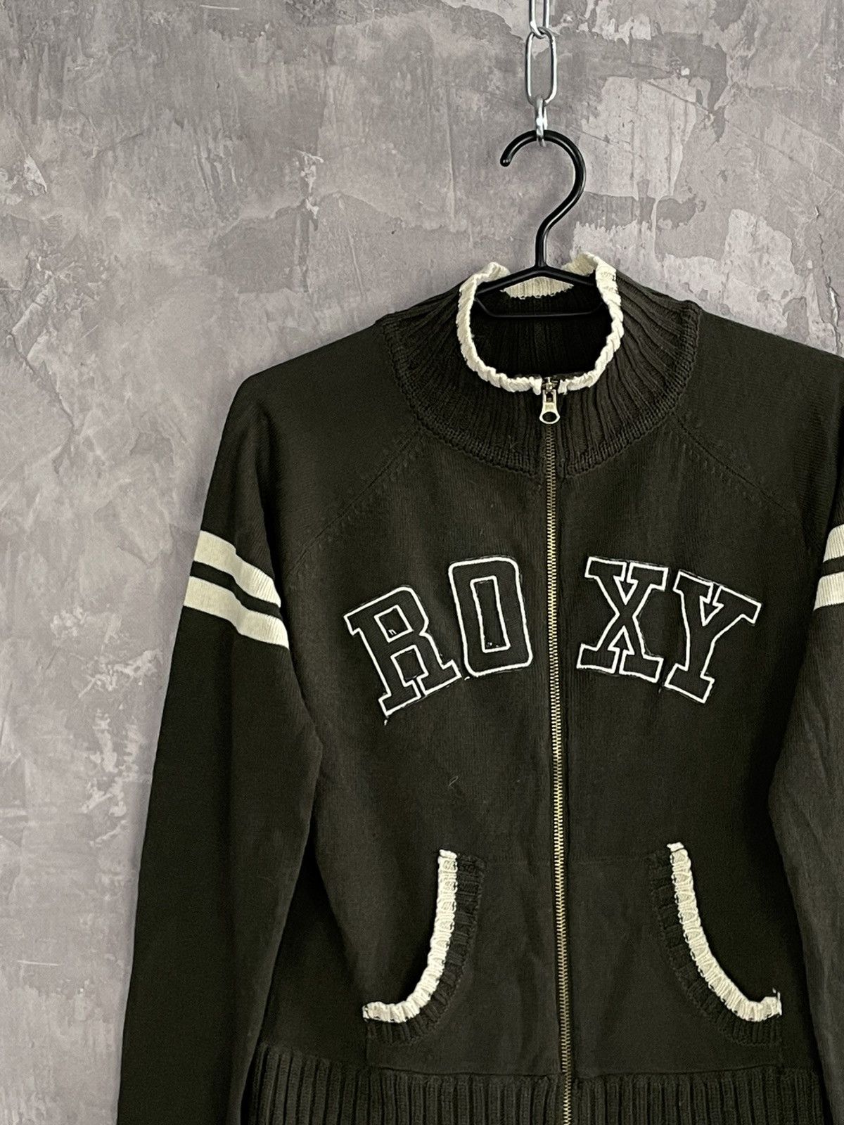 Japanese Brand × Quiksilver Roxy Y2K Knit 1/3 Zip Archive Type Sweater Size M / US 6-8 / IT 42-44 - 3 Thumbnail