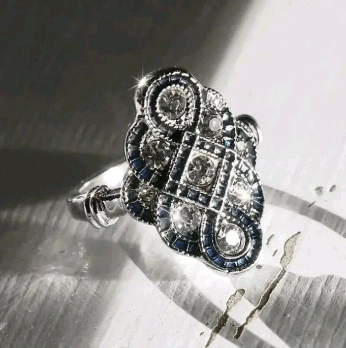 Other 1pc Luxury Women's Cubic Zirconia Ornate Ring Size 6 Size ONE SIZE - 1 Thumbnail