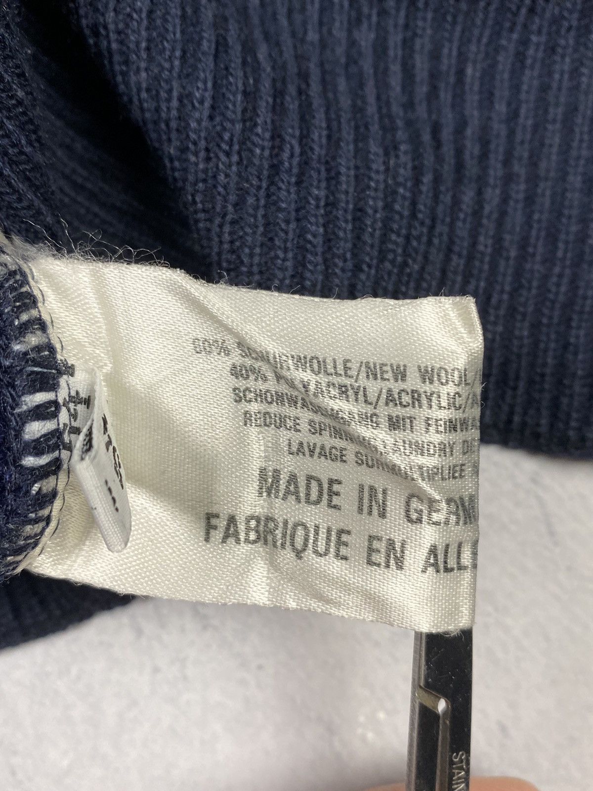 Carlo Colucci Vintage 80s Carlo Colucci Wool Knit Vest Navy Blue Size XXL Size US XL / EU 56 / 4 - 11 Thumbnail