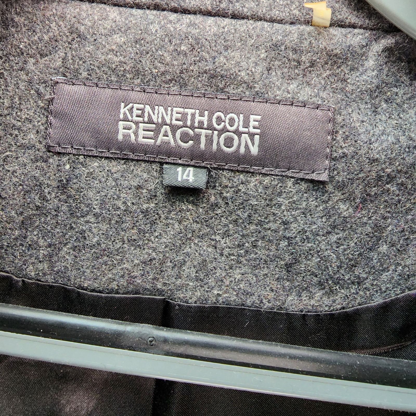 Kenneth Cole Womens Kenneth Cole Reaction Wool Coat sz14 Removable Hood Size XL / US 12-14 / IT 48-50 - 4 Thumbnail