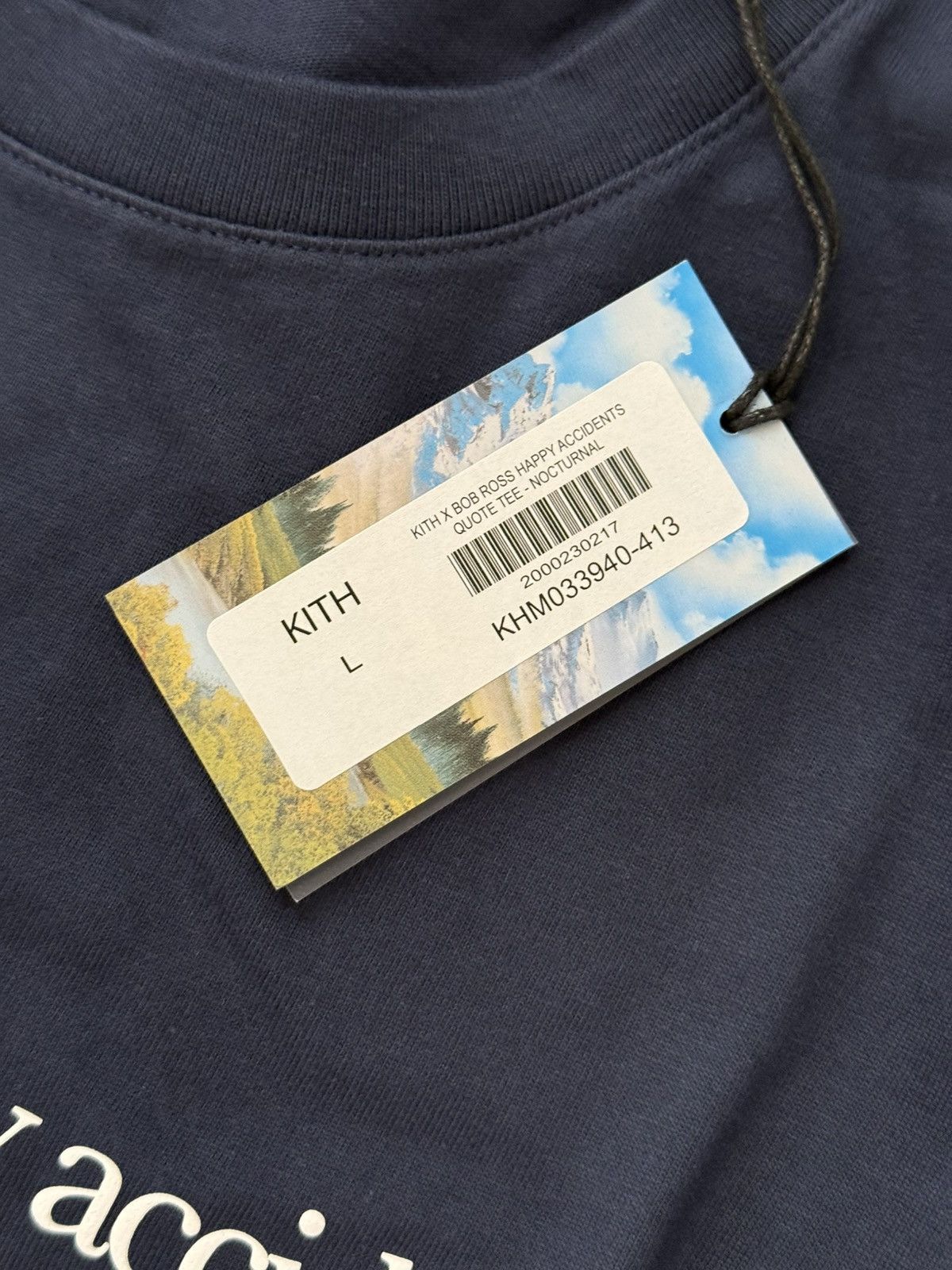 Kith KITH Bob Ross Happy Accidents Quote Tee Nocturnal Sz Large Size US L / EU 52-54 / 3 - 7 Thumbnail