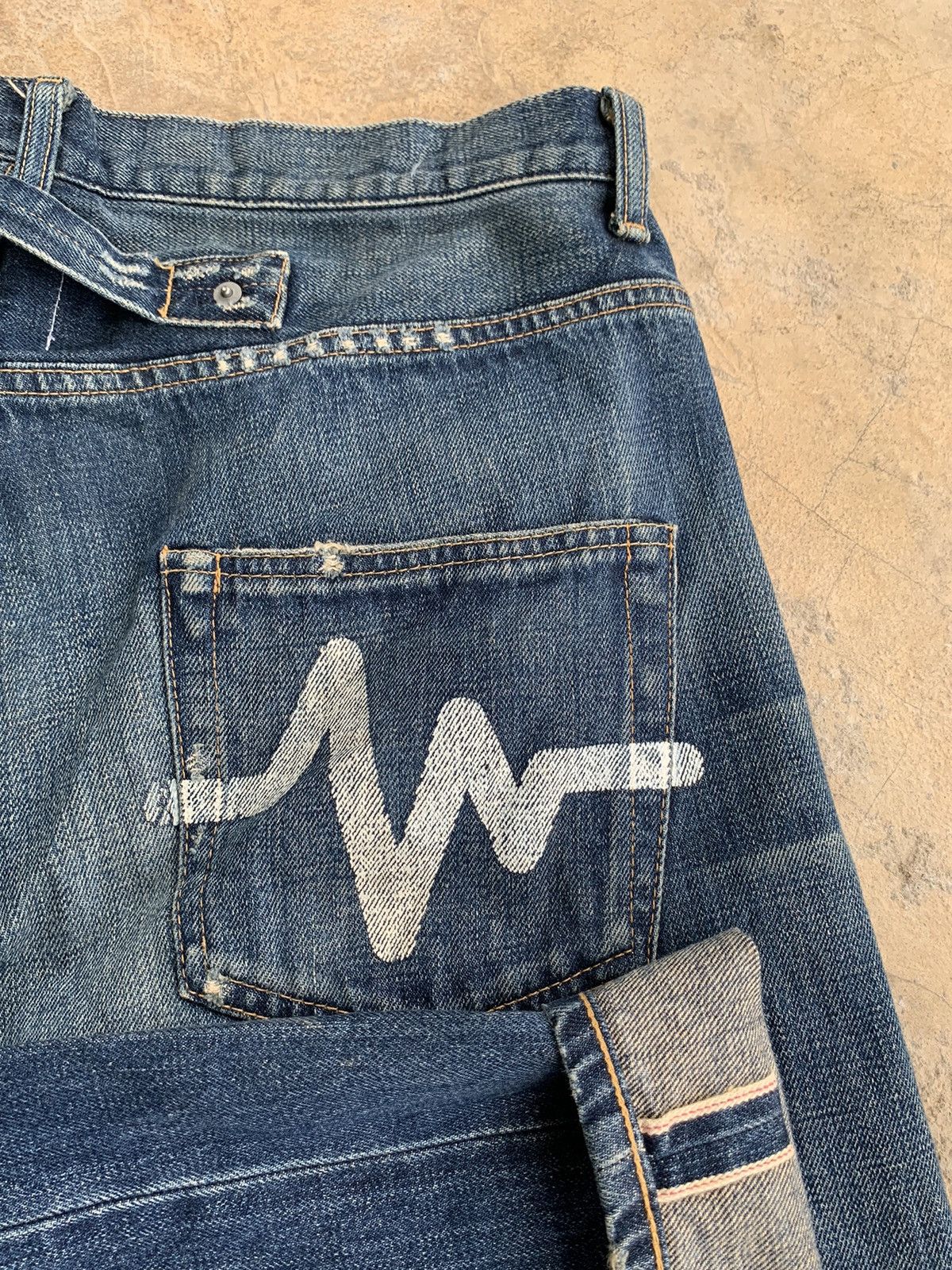 If Six Was Nine × Jean × WHIZ LIMITED Whiz Limited Japan Ripped Selvedge Distressed Denim Size US 35 - 5 Thumbnail