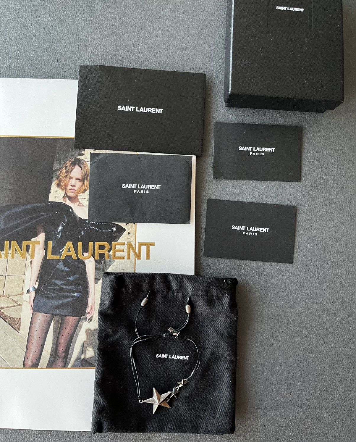 Hedi Slimane × Saint Laurent Paris × Yves Saint Laurent 🌟 🌟 🌟 Super Runway Saint Laurent Metal Star Bracelet ⭐️ Size ONE SIZE - 6 Thumbnail