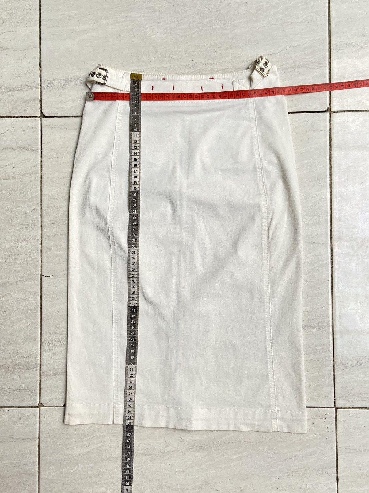 Prada PRADA White Midi Skirt Size 23" - 8 Thumbnail