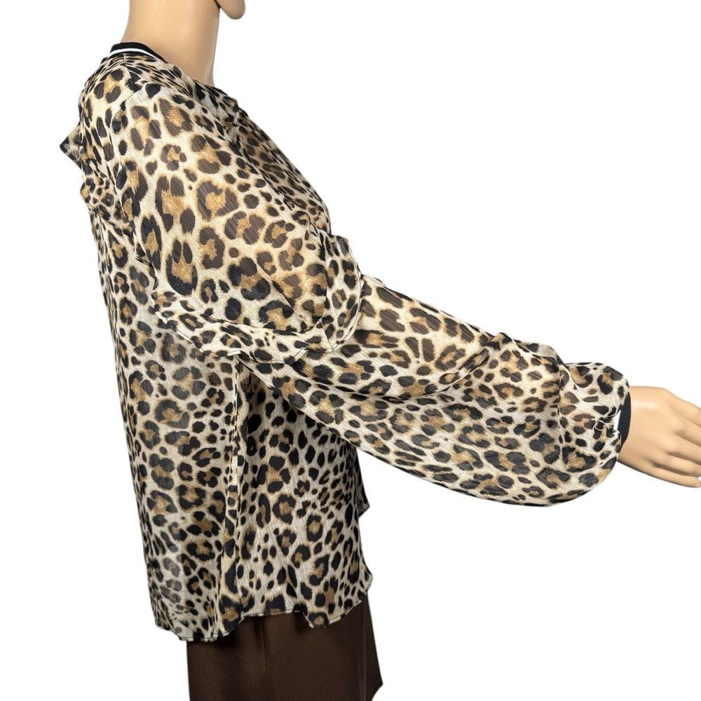 Other Rachel Rachel Roy Sheer Leopard Print Blouse Size 12 Size XL / US 12-14 / IT 48-50 - 3 Thumbnail