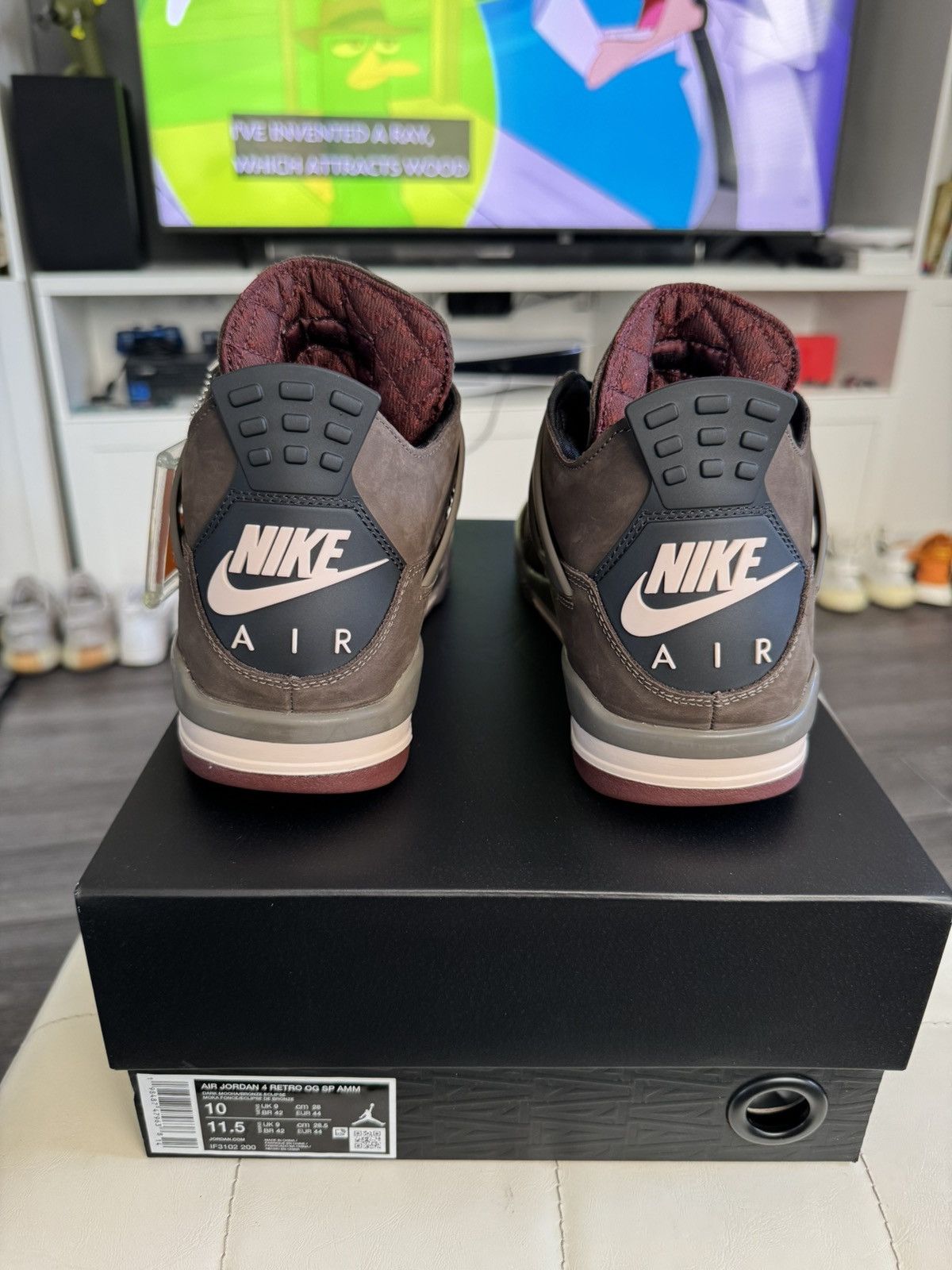 A Ma Maniere × Nike Jordan 4 Retro x A Ma Maniére “Dark Mocha” Size US 10 / EU 43 - 4 Thumbnail