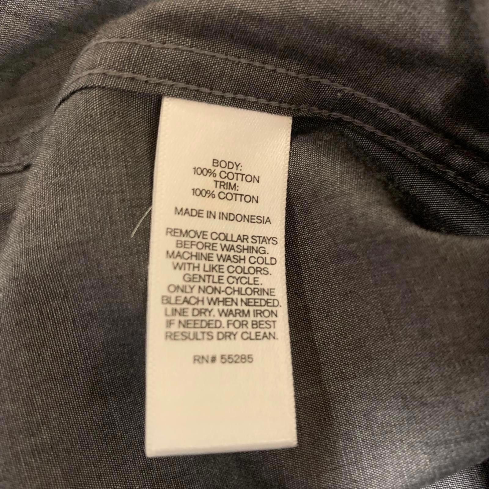 Express Express Men's M Long Sleeve Gray Western Shirt Size US M / EU 48-50 / 2 - 10 Thumbnail