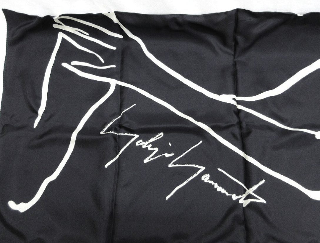 Yohji Yamamoto Discord Yohji Yamamoto - Print Silk Scarf black scarves Size ONE SIZE - 2 Thumbnail