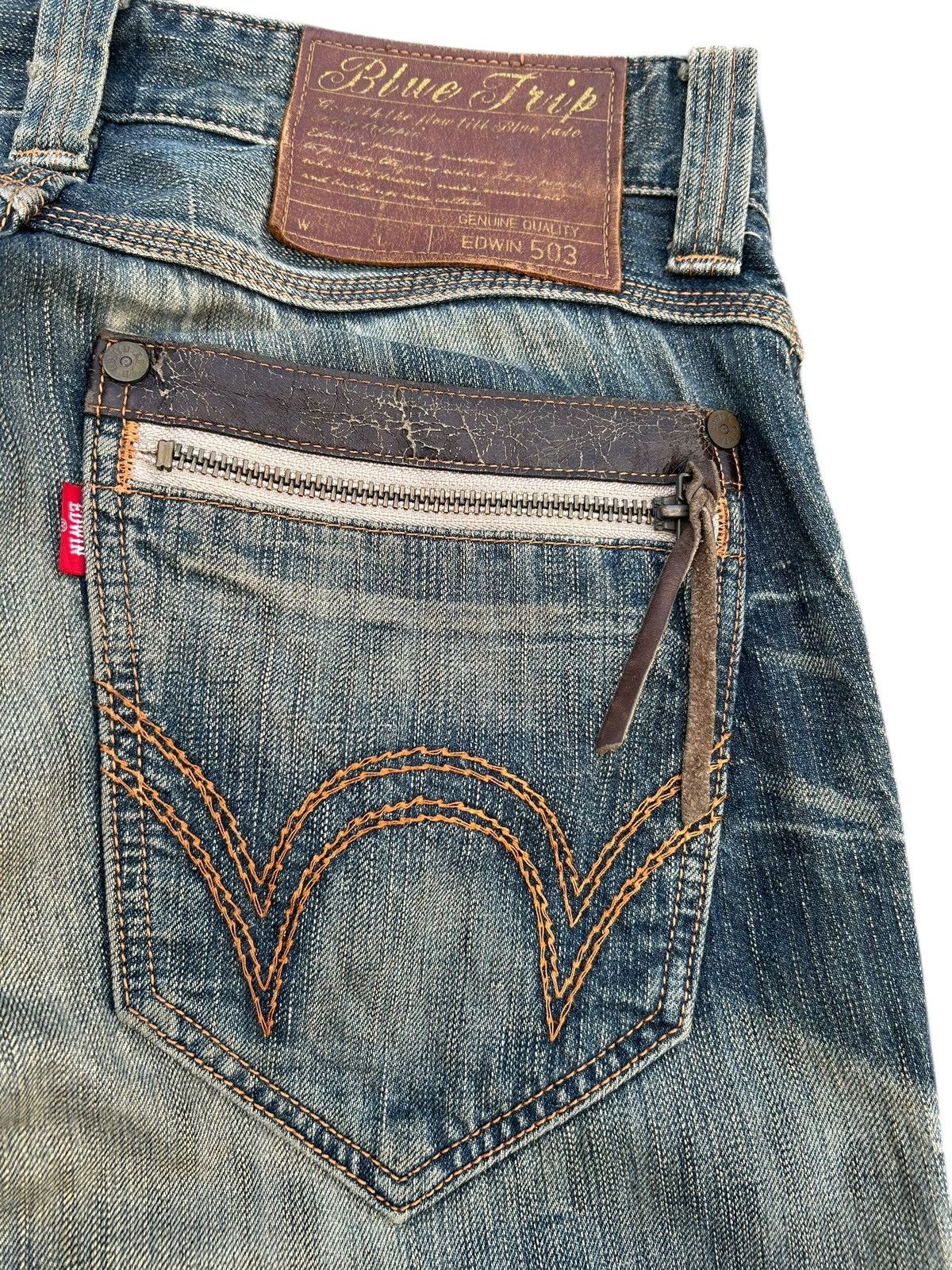Kapital Vintage Edwin Rusty Mudwash Distressed Denim Jeans Size US 32 / EU 48 - 5 Thumbnail
