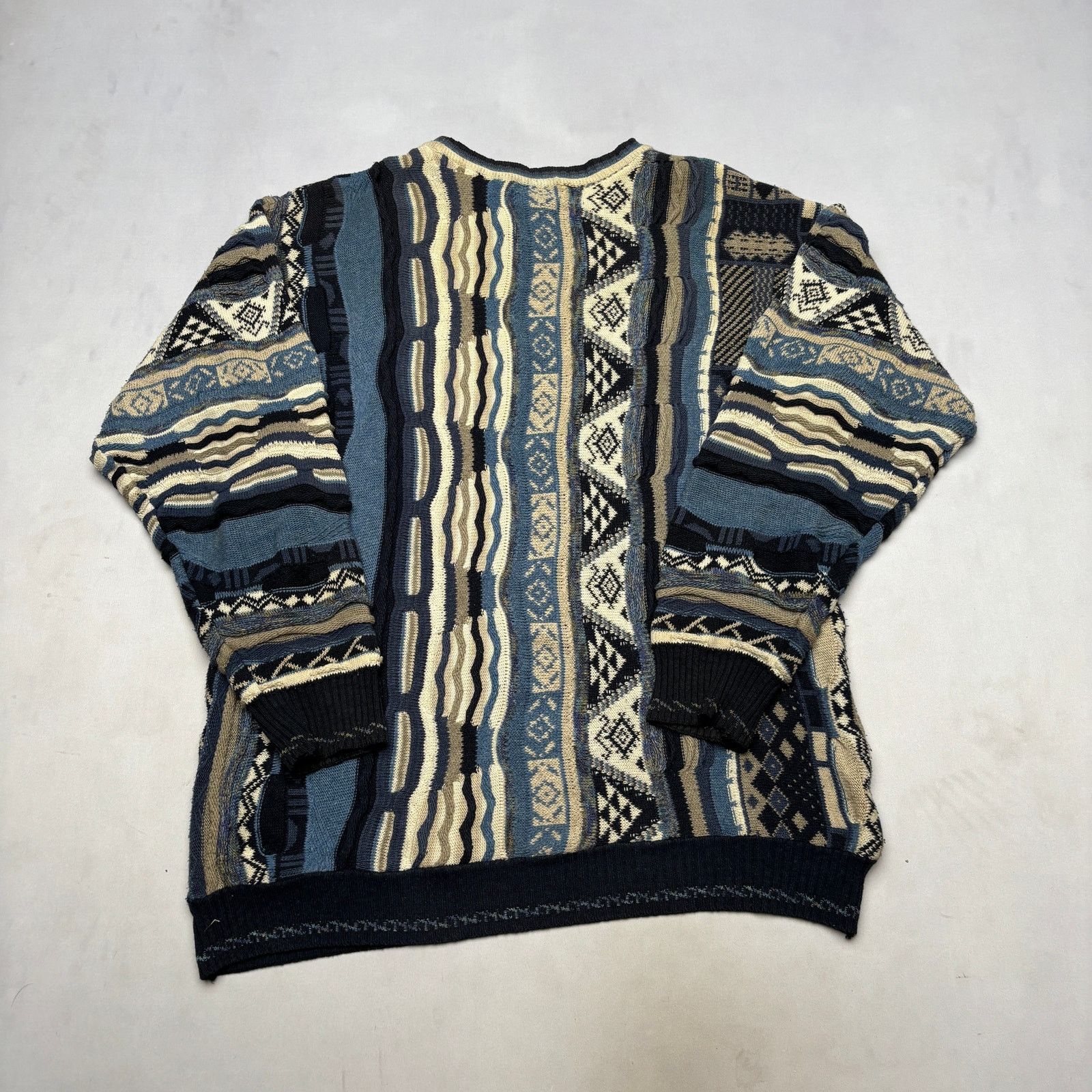 Alfani × Vintage Vintage Alfani 3D Chunky Dad Sweater Men's XL 90s Hip Hop Size US XL / EU 56 / 4 - 3 Thumbnail
