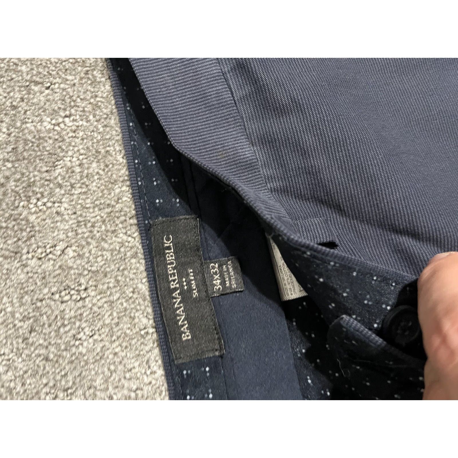 Banana Republic VINTAGE Banana Republic Mens Pants Blue 34x32 Cotton Polyester Blend Slim Fit Dress Pants Mens Size US 34 / EU 50 - 5 Thumbnail