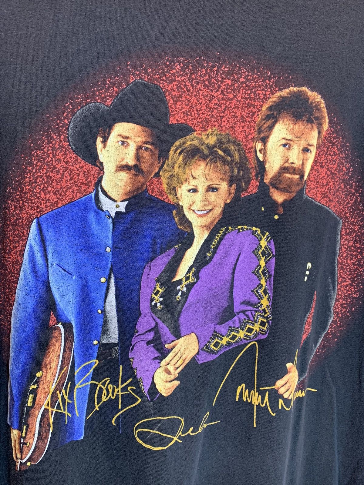 Band Tees *RARE* Vintage 90’s Brooks Dunn Reba Tour Art Band T-Shirt Size US XL / EU 56 / 4 - 3 Thumbnail