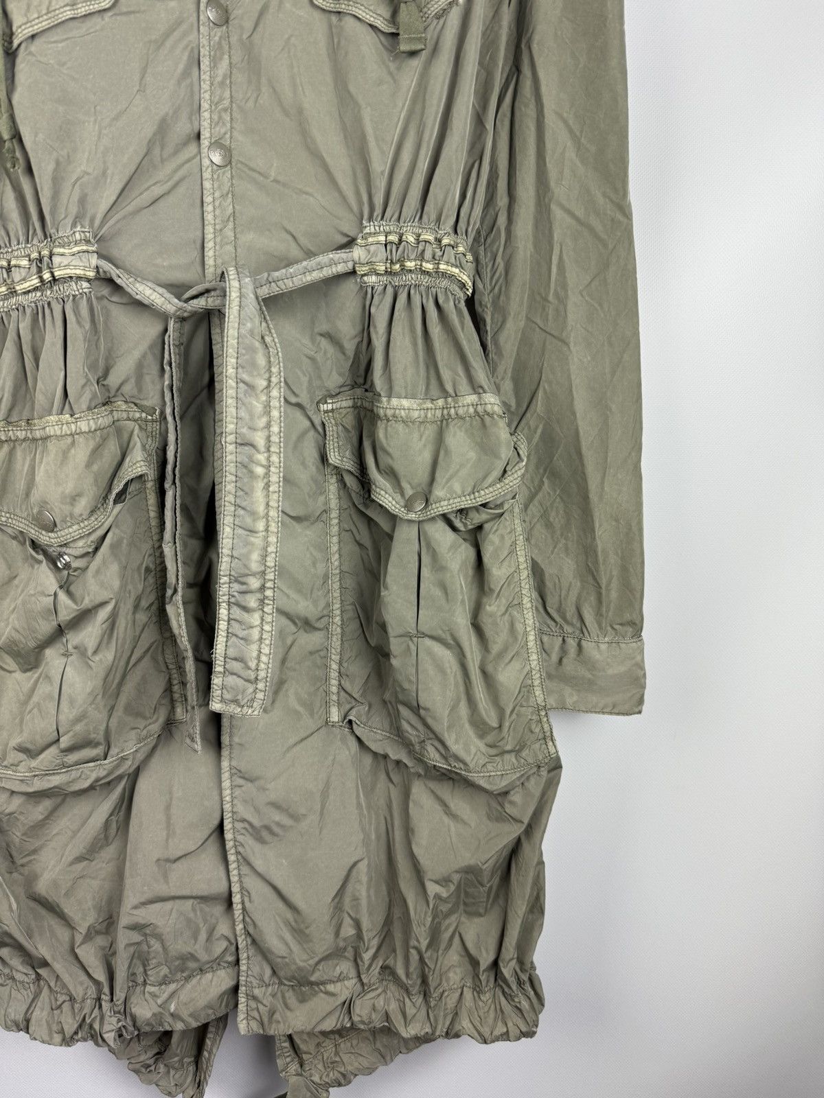 Diesel × Vintage Diesel Vintage Y2K Ladies Nylon Fishtail Hooded Parka Jacket Size M / US 6-8 / IT 42-44 - 6 Thumbnail