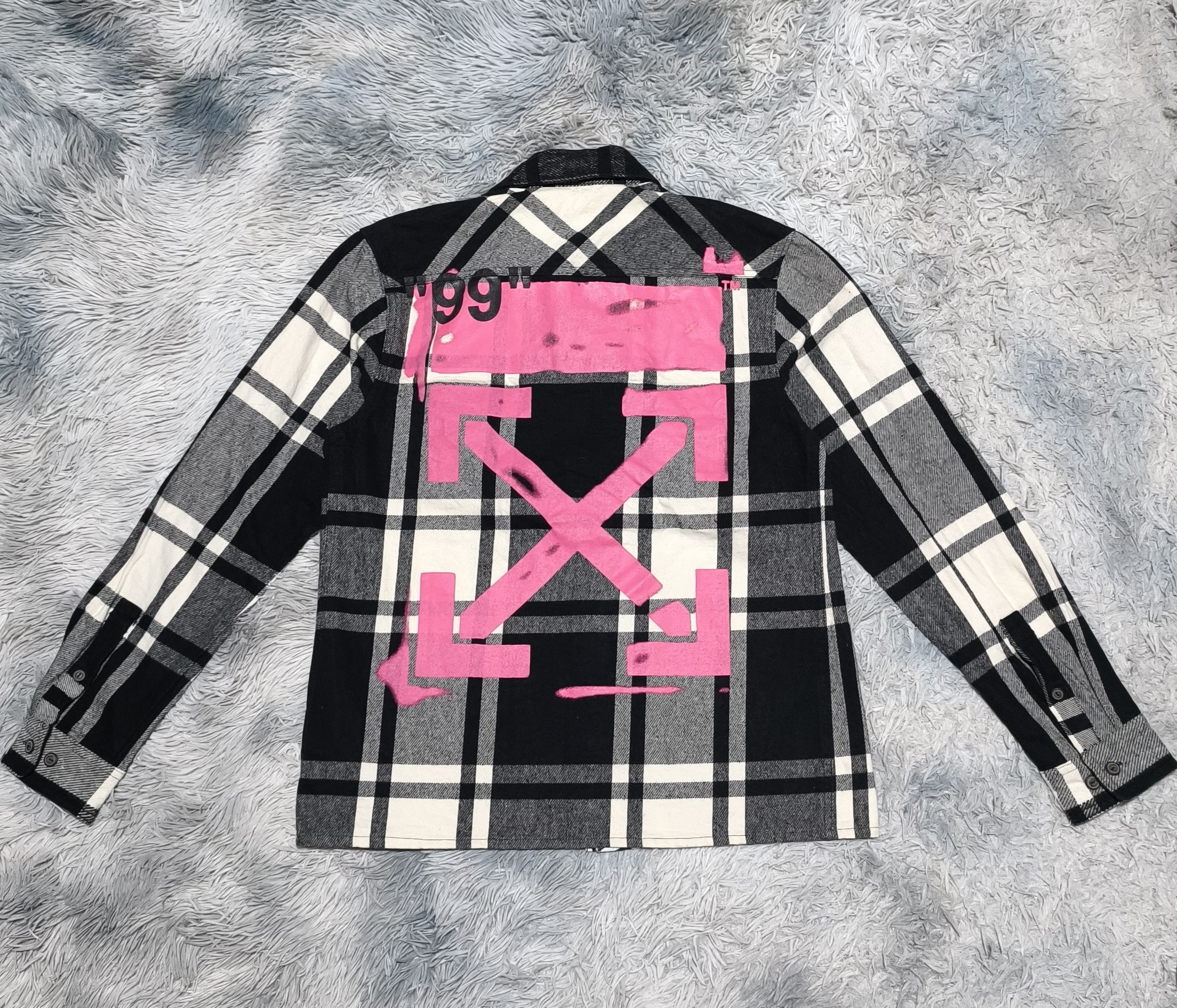 Off-White Off-White c/o Virgil Abloh Stencil Flannel Shirt Size US S / EU 44-46 / 1 - 1 Thumbnail