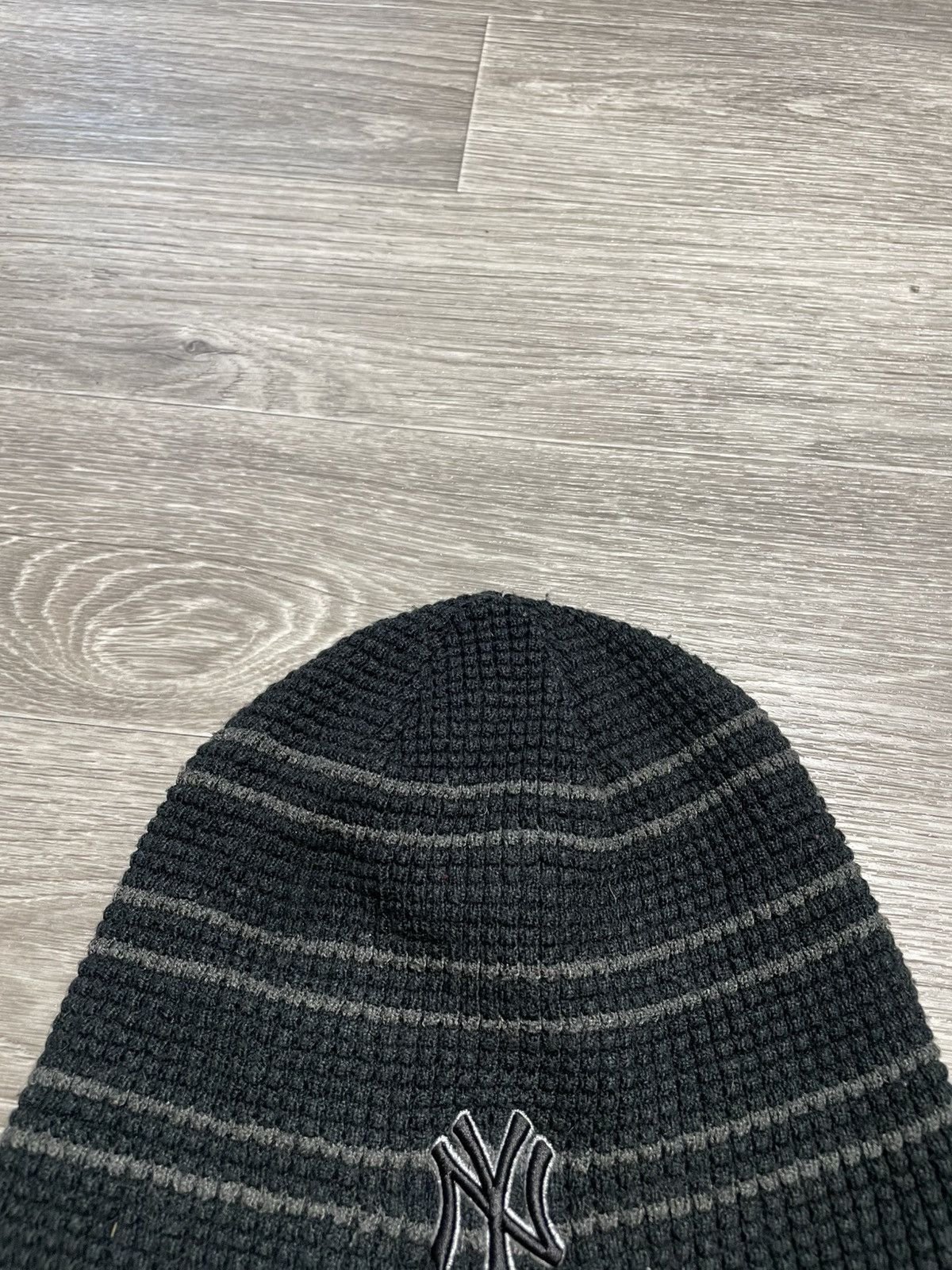 New York Yankees Vintage 00s NY Yankees Double Sided Waffle Beanie Hat Y2K OG Size ONE SIZE - 4 Thumbnail
