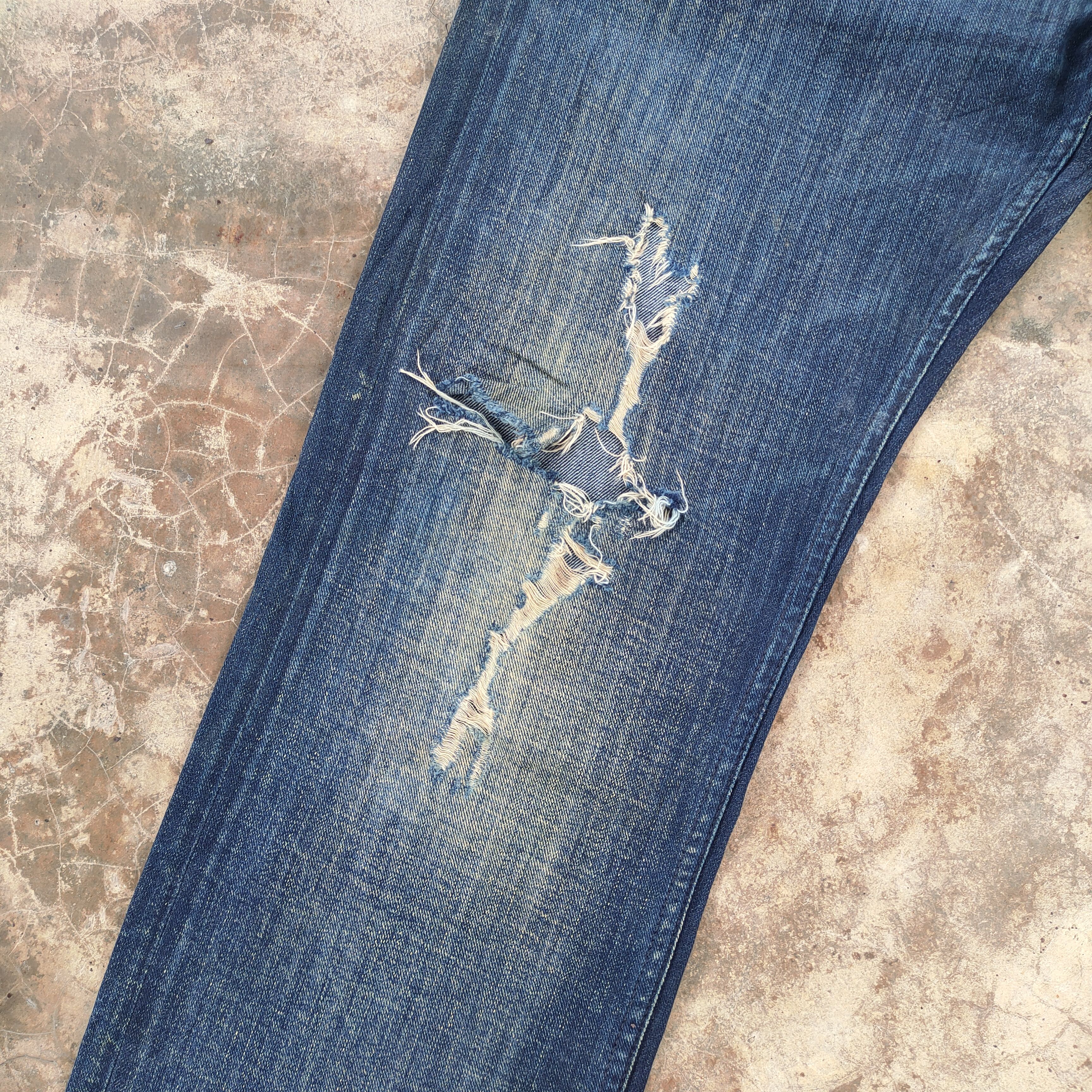 Diesel W34×34 VINTAGE DIESEL FADED RIPPED JEANS DENIM PANTS Size US 34 / EU 50 - 6 Thumbnail