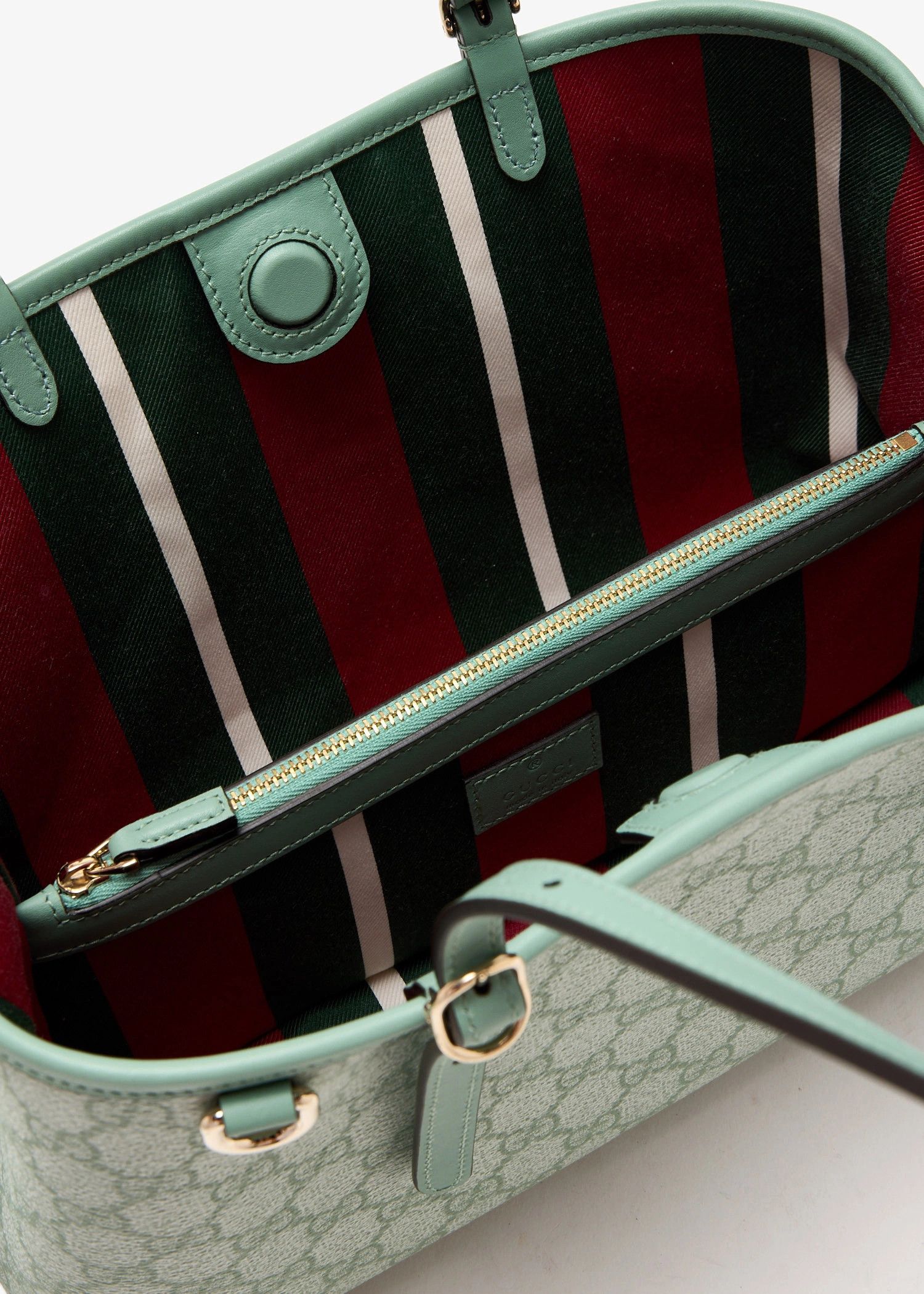 Gucci o1la5ras0526 Size: OS / GG Emblem Medium Tote Bag in Green Size ONE SIZE - 4 Thumbnail
