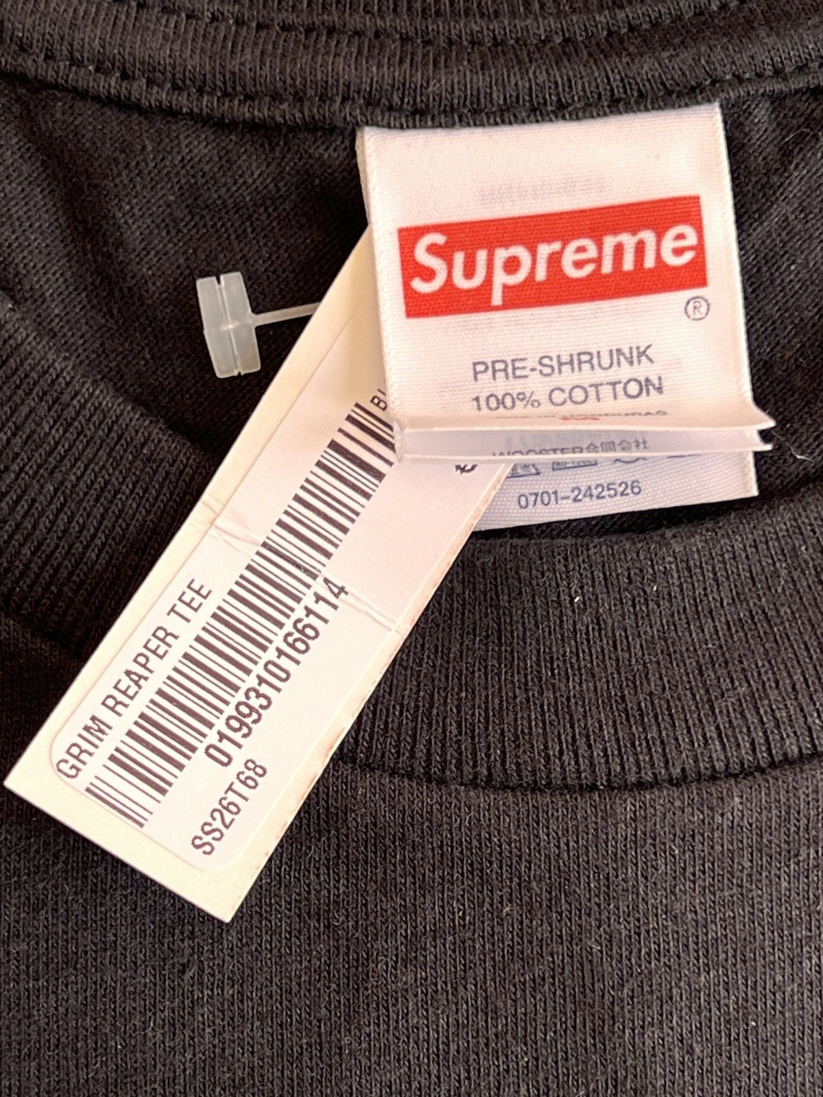 Supreme M Supreme Grim Reaper Tee Black t-shirt skeleton flames pray Size US M / EU 48-50 / 2 - 21 Thumbnail