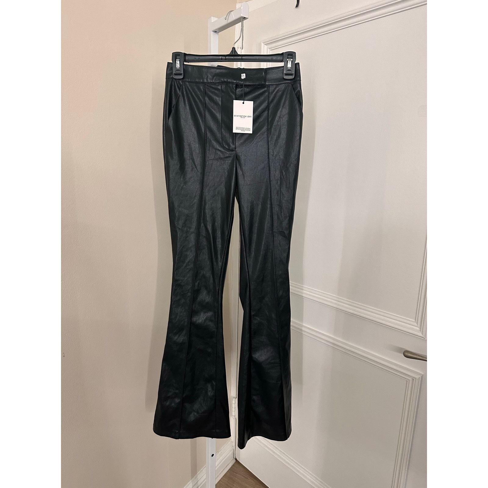 Generation Love NEW NWT Generation Love Rio Vegan Leather Flare Pants size 0 Size 25" / US 0 / IT 36 - 5 Thumbnail