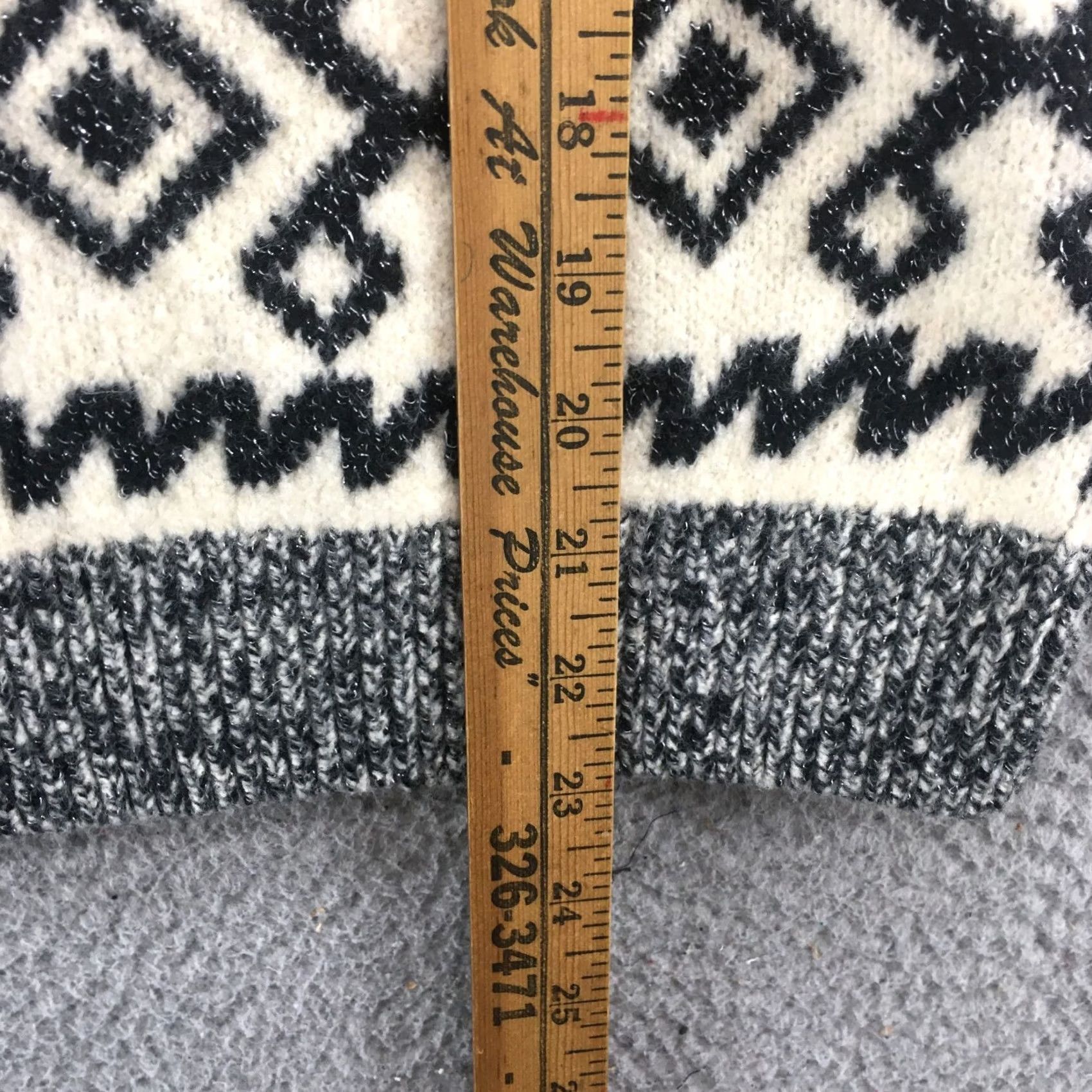 Vintage A New Day Sweaters Womens XL White Crew Neck Long Sleeves Pullover NEW Knit Polyester Argyle/Diamond Casual Size XL / US 12-14 / IT 48-50 - 7 Thumbnail